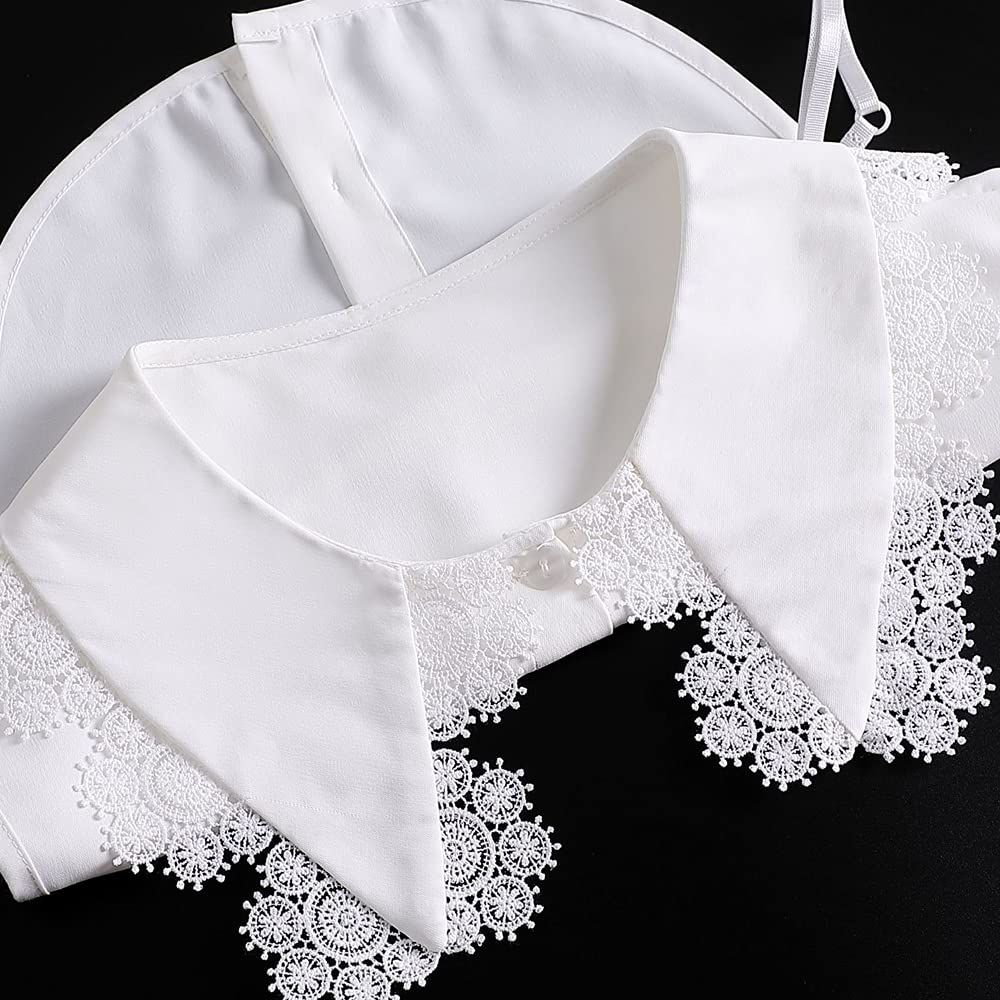 Elegant Detachable Fake Collar Blouse for Women - Classic Half Shirt Top with False Collar Design - Perfect for Office Wear, Parties and Special Occasions