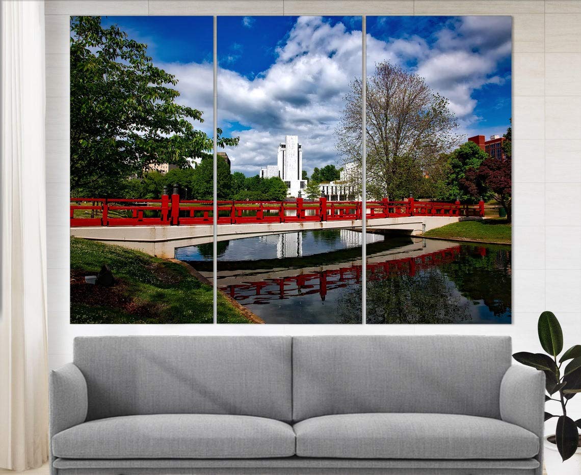 Huntsville Skyline Canvas Art - Alabama Cityscape Wall Decor for Home & Office - Perfect for Living Room, Bedroom, or Office Wall Decoration