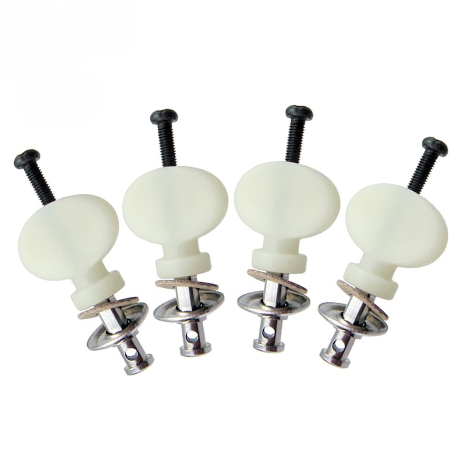 Premium Set of 4 Ukulele Tuning Pegs - Silver Machine Heads for Ukulele & Classical Guitar - Durable 4-String Tuners with Smooth Knobs - Perfect for Beginners & Professional Musicians - Ideal for Home Practice, Live Performances & Music Lessons