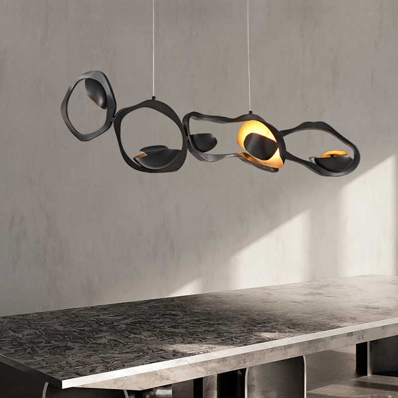 Modern LED Rock Crystal Chandelier - Elegant Dining Room Island Lighting Fixture for Kitchen, Restaurant & Luxury Home Decor
