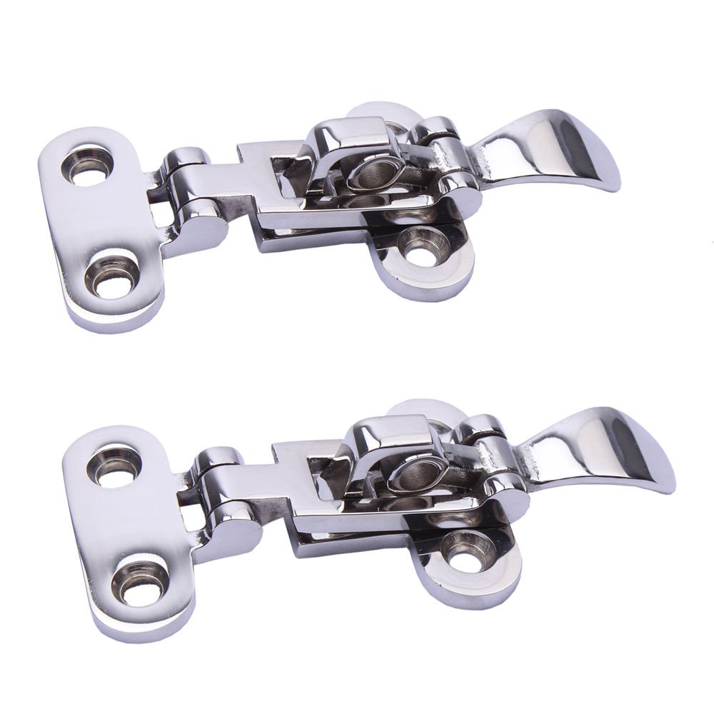 2PCS Marine Grade 316 Stainless Steel Boat Locker Hatch Anti-Rattle Latch Fastener Clamp - Durable Hardware for Yachts, Sailboats & Marine Applications