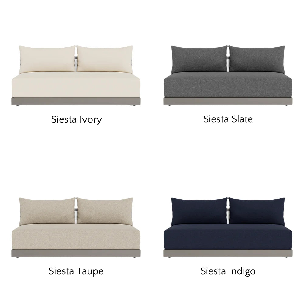 Antigua Outdoor 2-Seat Armless Patio Sofa - Perfect for Poolside, Garden, and Backyard Relaxation