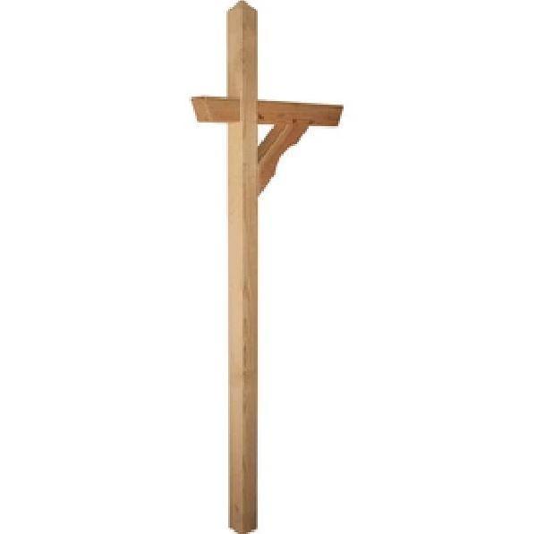 Pressure Treated Yellow Pine Mailbox Post - Durable Outdoor Mailbox Stand for Home & Garden, Perfect for Driveway, Yard, and Front Porch Installation