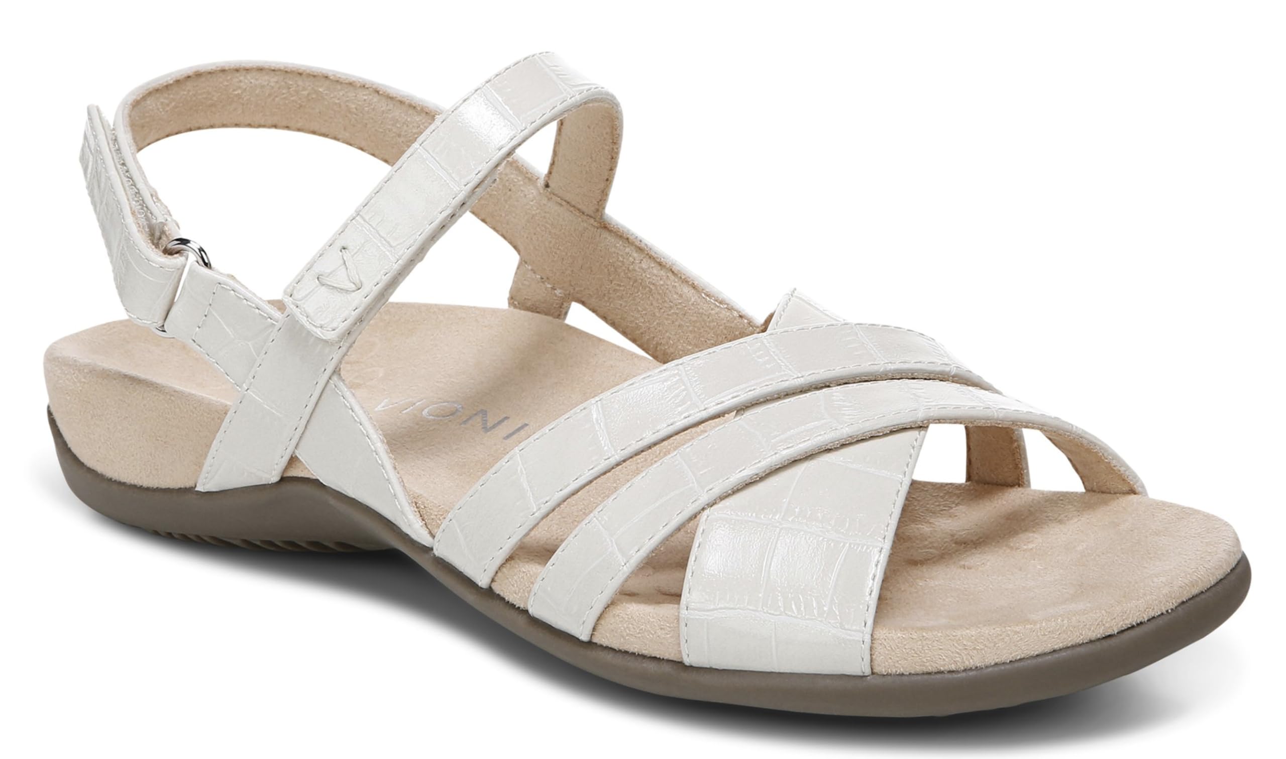 Vionic Women's Mirabi Slip-On Loafers - Comfortable Orthopedic Support Shoes for Plantar Fasciitis & Arch Pain - Casual Work & Walking Shoes for Women (Size 7.5 Medium, Bone Color) - Perfect for Office, Travel & Everyday Wear