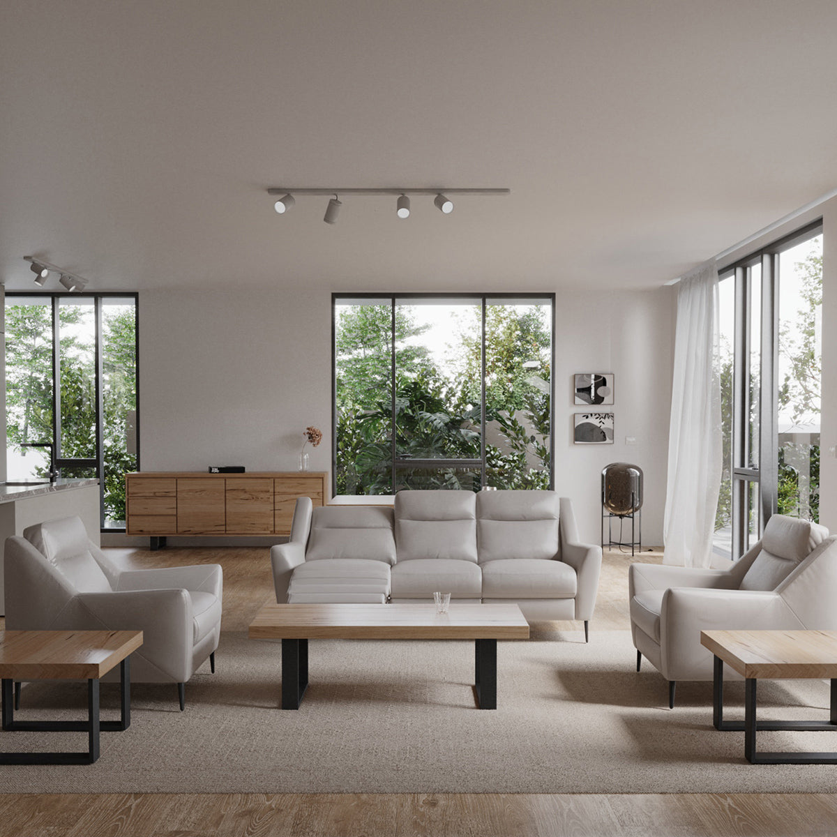 Ellis Modern Coffee Table - Mid-Century Style Wooden Living Room Furniture for Small Spaces - Perfect for Apartments, Condos & Cozy Homes