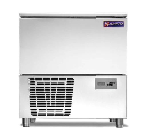 AMPTO 5-Tray Blast Freezer - Commercial Flash Freezer for Restaurants, Bakeries & Food Storage - Fast Freezing Technology for Preserving Freshness