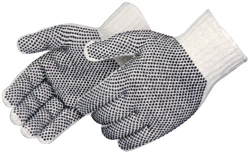 Radnor Double-Sided Black PVC Dot String Knit Gloves - Durable Work Gloves for Construction, Gardening, and DIY Projects