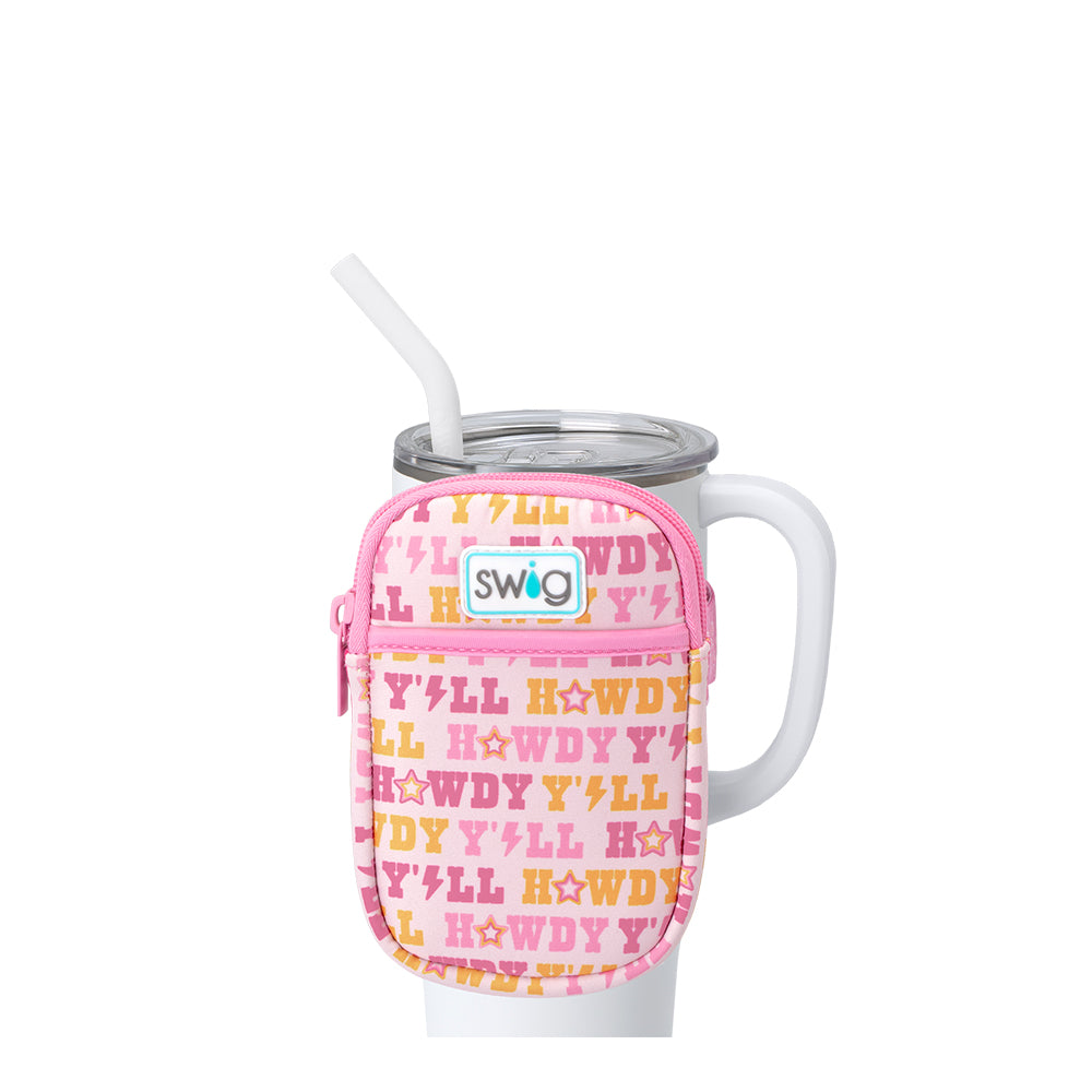 Howdy Y'all Mega Mug Pouch - Large Insulated Cup Holder for Travel, Camping & Tailgating - Perfect for Stanley, Yeti & Hydro Flask Tumblers