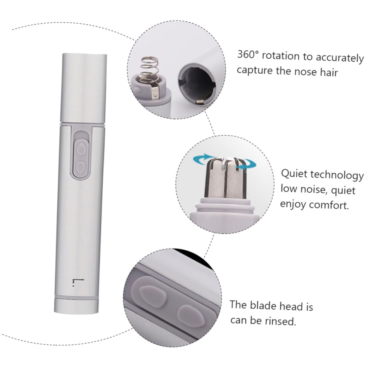 Premium Portable Electric Nose Hair Trimmer & Eyebrow Shaver - Rechargeable Facial Hair Clipper for Men & Women - Precision Grooming for Beard, Nose & Eyebrows - Perfect for Travel, Home & Personal Care Routines