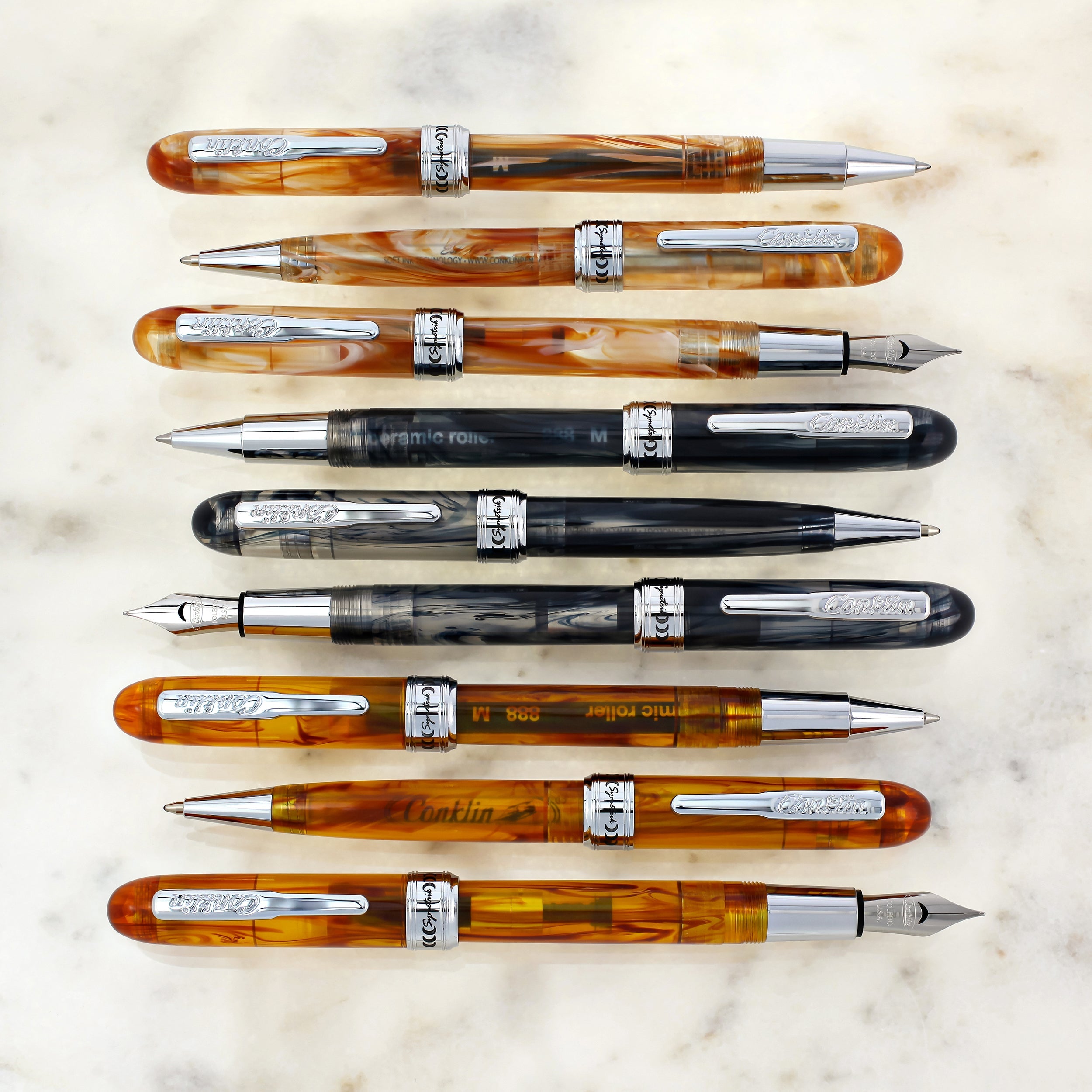 Conklin Symetrik Ballpoint Pen in Precious Amber - Premium Writing Instrument for Professionals & Gift Giving - Perfect for Office, Business Meetings & Special Occasions
