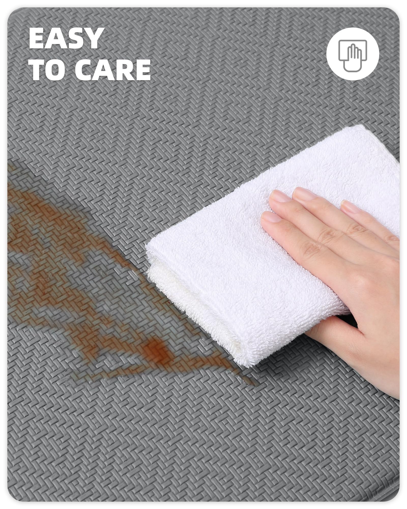 Anti-Fatigue Kitchen Floor Mat - Non-Slip Cushioned Foam Pad for Standing Comfort, 17