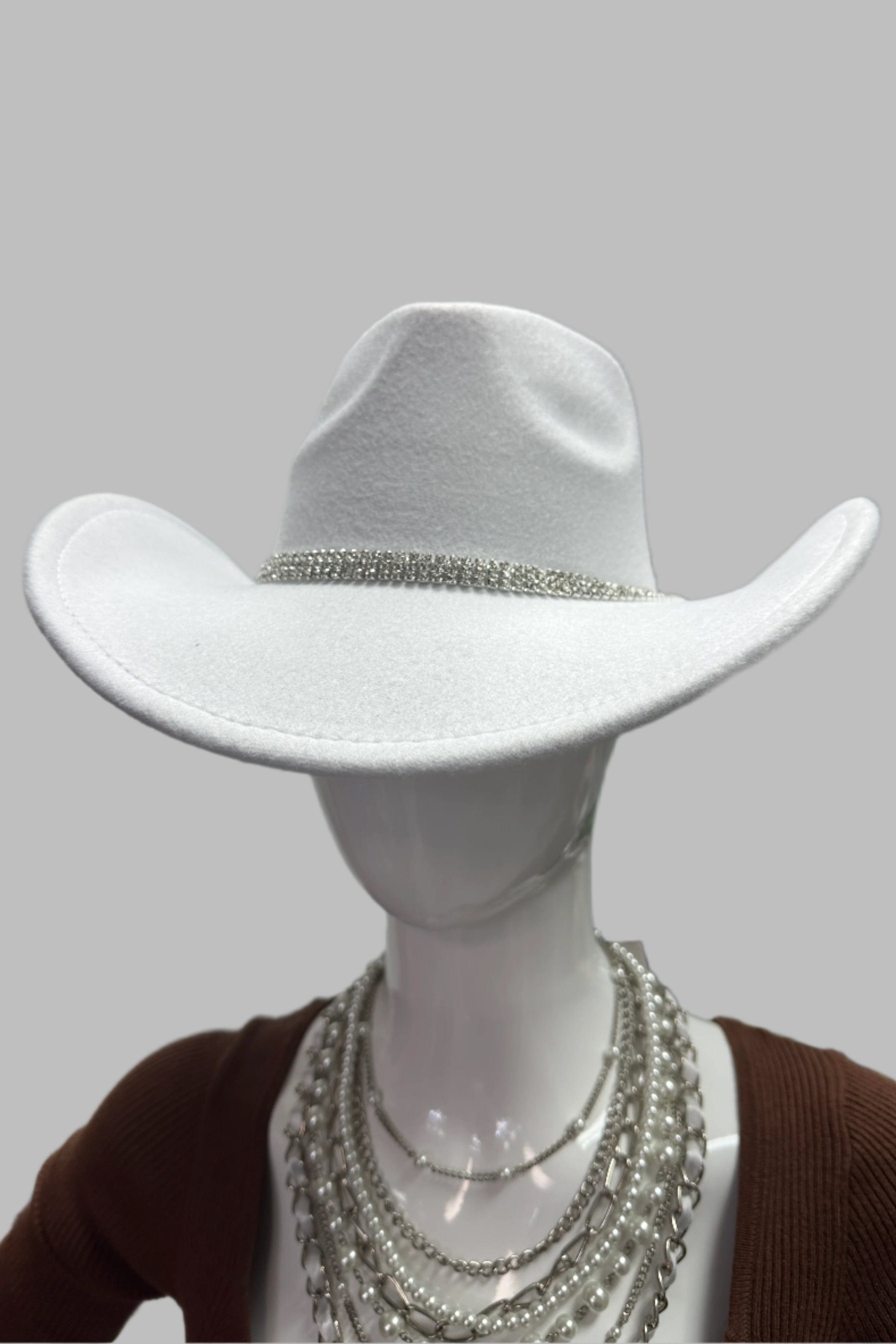 Sparkling Rhinestone Cowgirl Hat for Women - Western Rodeo Party, Country Music Festival & Costume Accessory