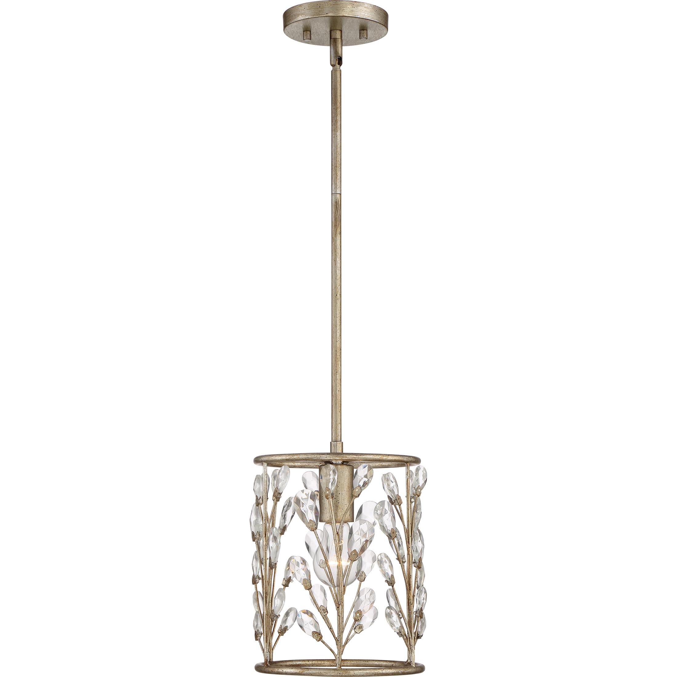 Quoizel Meadow Lane 1-Light Vintage Gold Mini Pendant Light - Elegant Ceiling Fixture for Kitchen Island, Dining Room & Bedroom Lighting