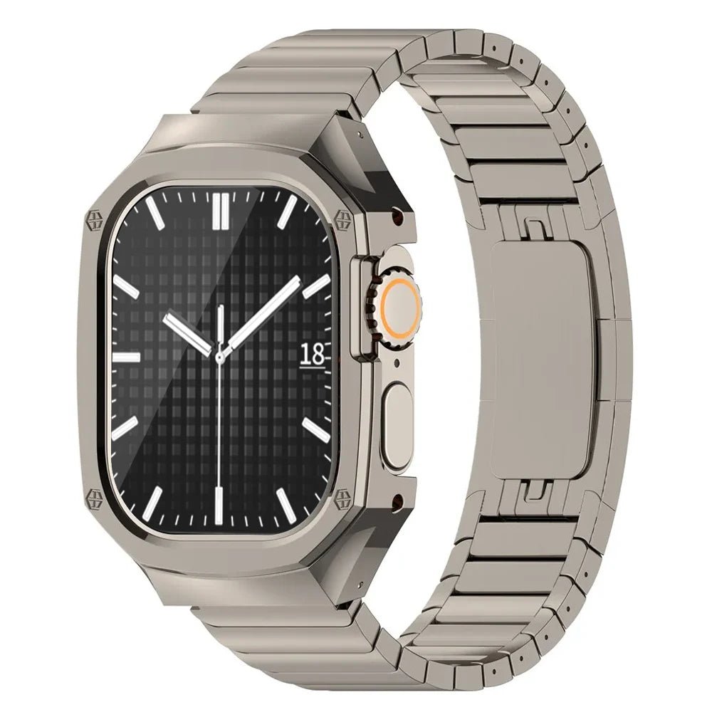 UltraDefender SteelShield Durable Stainless Steel Band for Apple Watch Ultra - Perfect for Outdoor Sports, Workouts & Everyday Wear