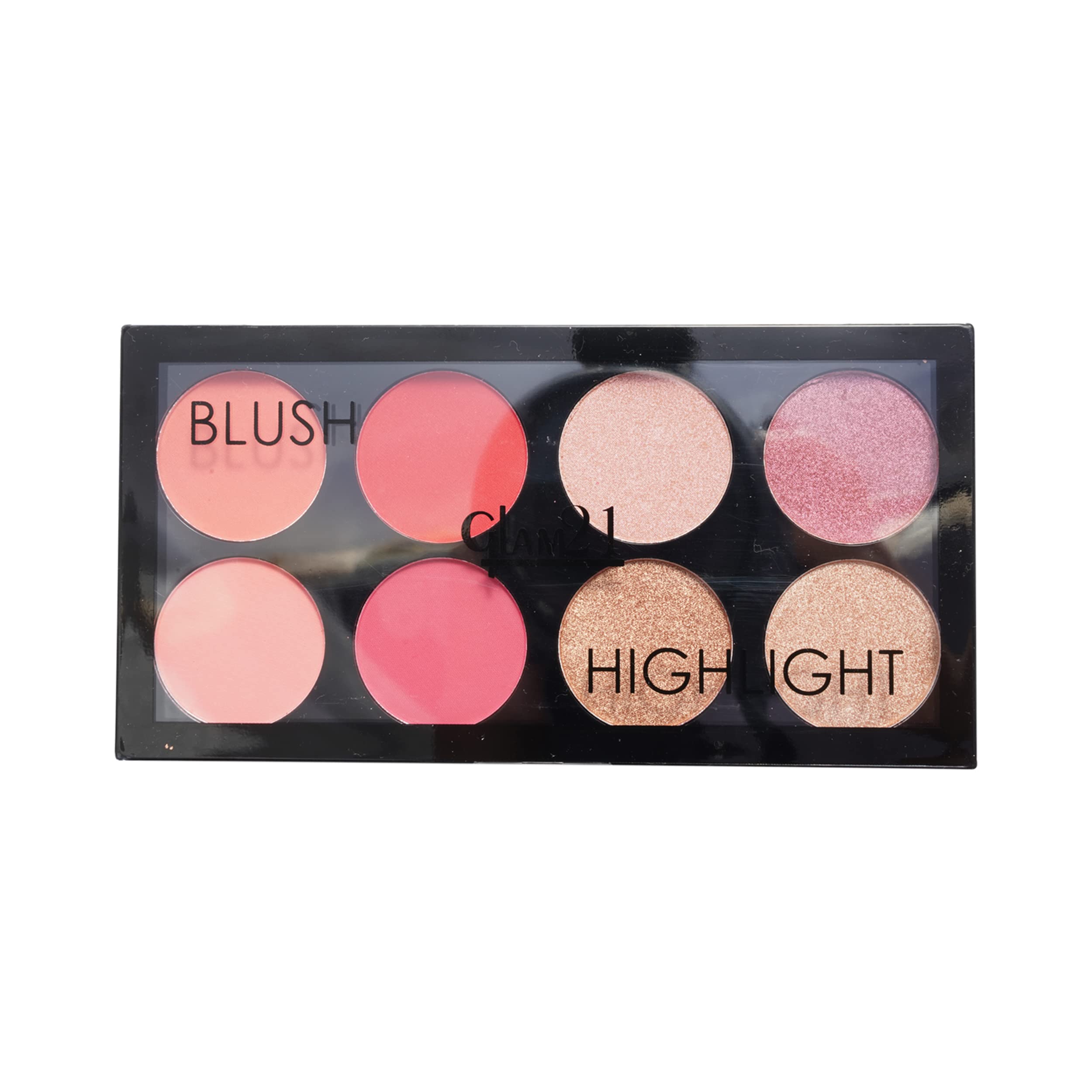 Glam21 Blush Highlighter Palette - Silky Pigmented Blusher for Long Lasting Shimmer | Highly Blendable Makeup for All Skin Tones | 24g Chic-01 | Perfect for Contouring, Highlighting & Everyday Glam Makeup Looks