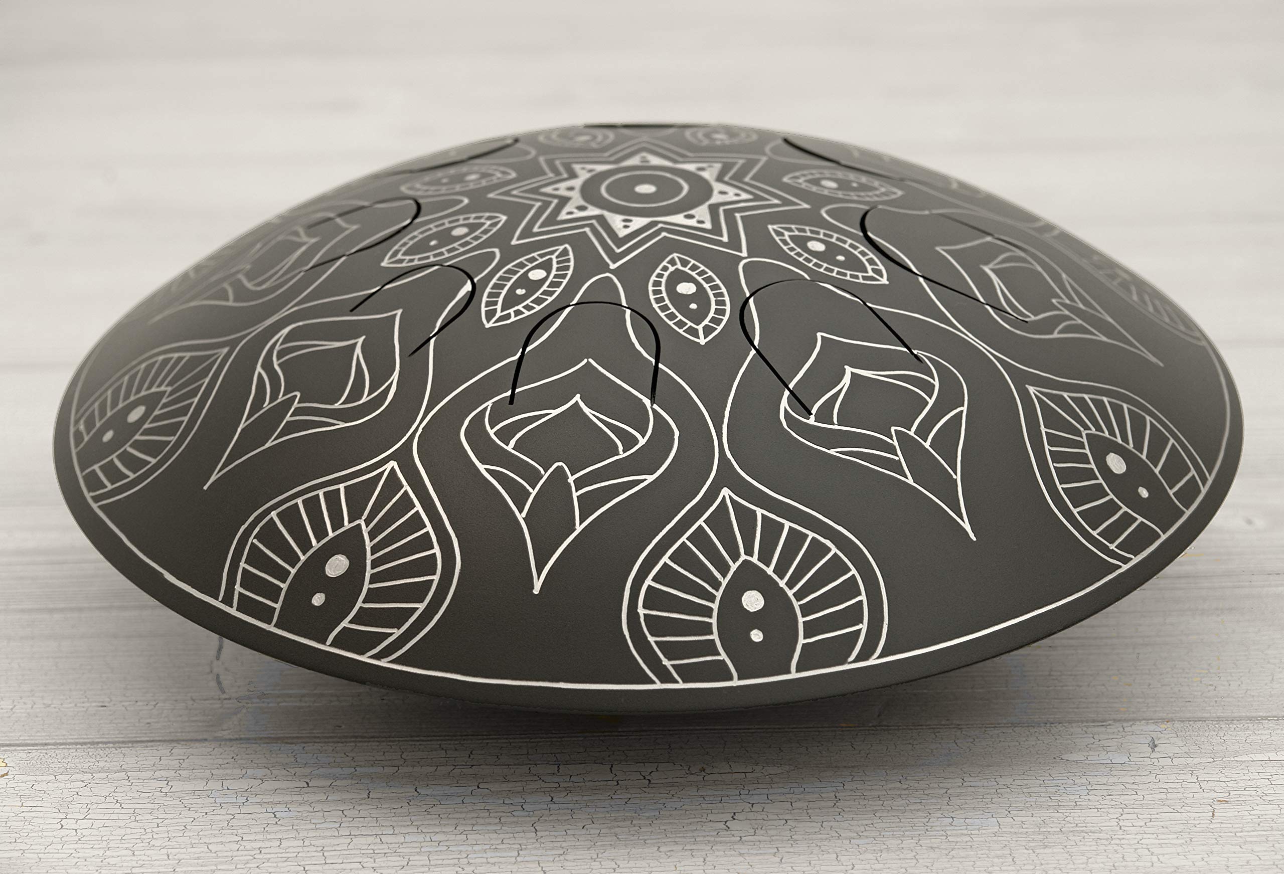 GUDA DRUM Freezbee Forest Handpan Steel Tongue Drum with Free Mallets - Perfect for Meditation, Yoga, Music Therapy & Outdoor Relaxation