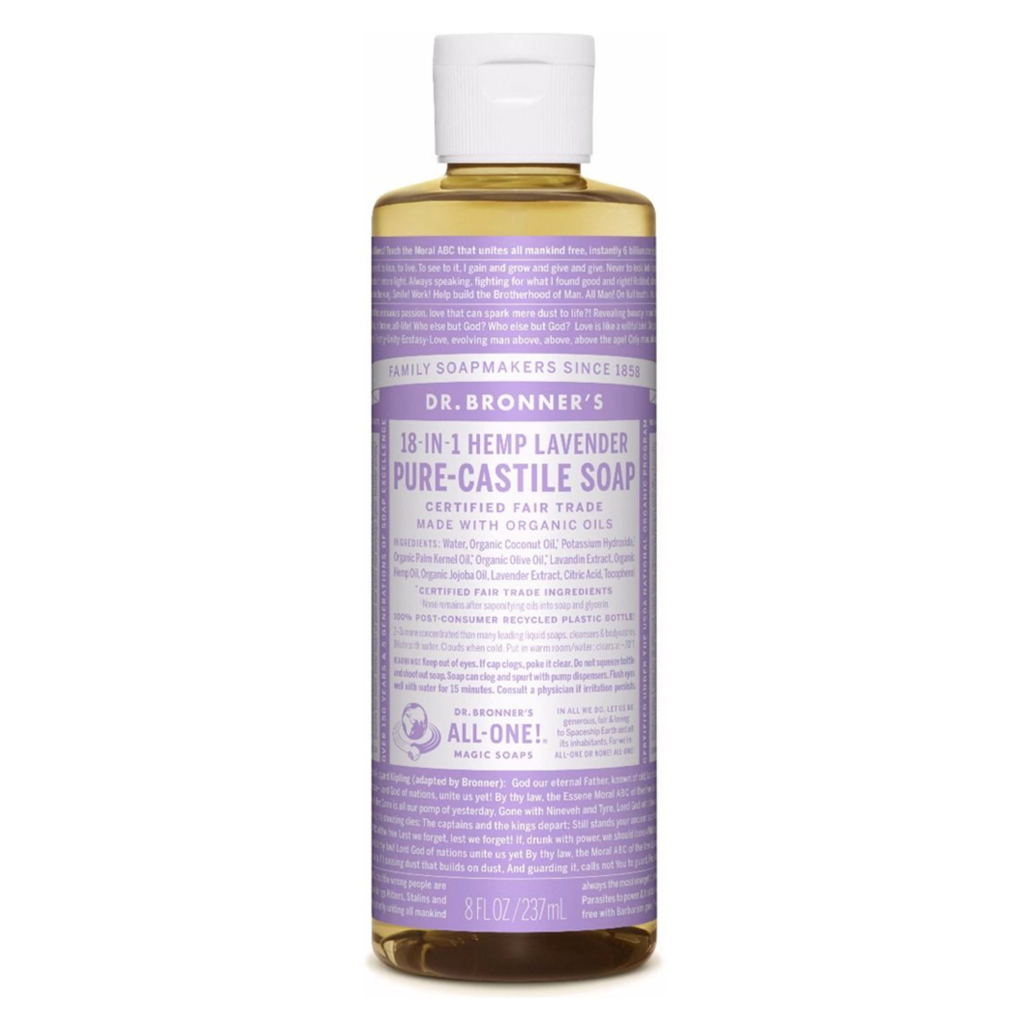 Organic Pure Castile Liquid Soap - All-Natural Vegan Body Wash & Hand Soap for Sensitive Skin | Gentle Cleanser for Face, Baby & Household Cleaning | Eco-Friendly, Biodegradable & Cruelty-Free