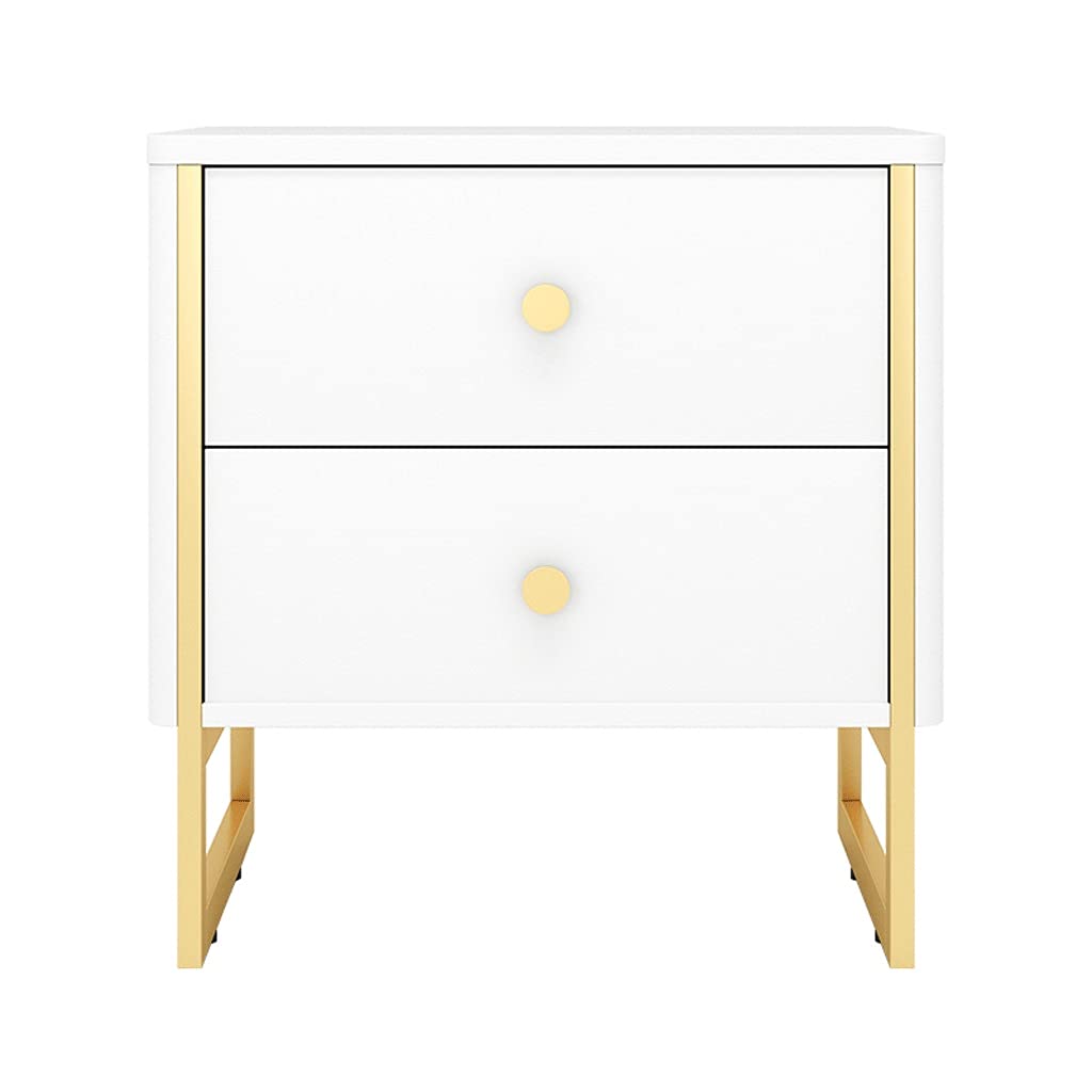 White Solid Wood Nightstand with Large Storage - Medium Size Bedside Cabinet for Bedroom | Perfect for Storing Books, Lamps & Bedroom Essentials