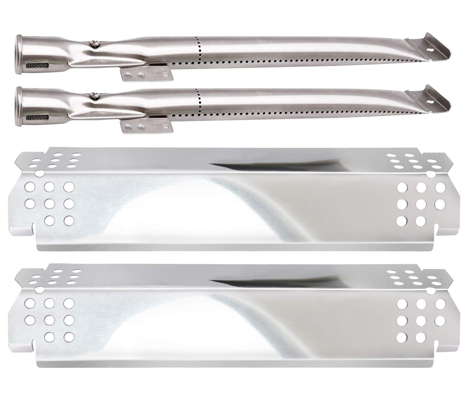 Nexgrill 720-0864 Replacement Parts Kit - 2 PCS Stainless Steel Flame Tamers & Burners Compatible with Nexgrill 720-0864M 720-0830H Models - Perfect for Nexgrill Evolution Series Gas Grills - Ideal for Backyard BBQ, Outdoor Cooking & Grill Maintenance