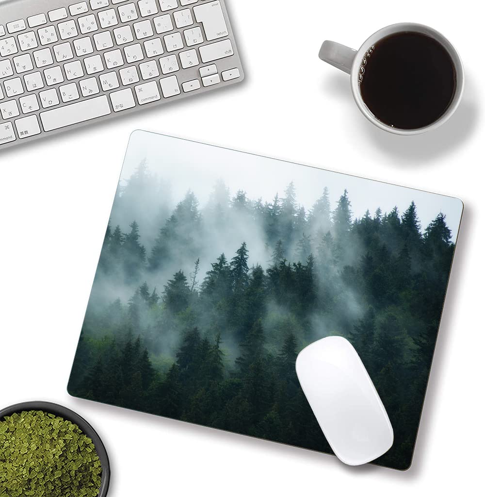 Premium Forest Design Mouse Pad - Non-Slip Waterproof Rubber Base for Office & Gaming | Custom Rectangle Mousepad for Computer, Laptop, PC | Perfect Desk Accessory for Work, Home & Gaming Setup