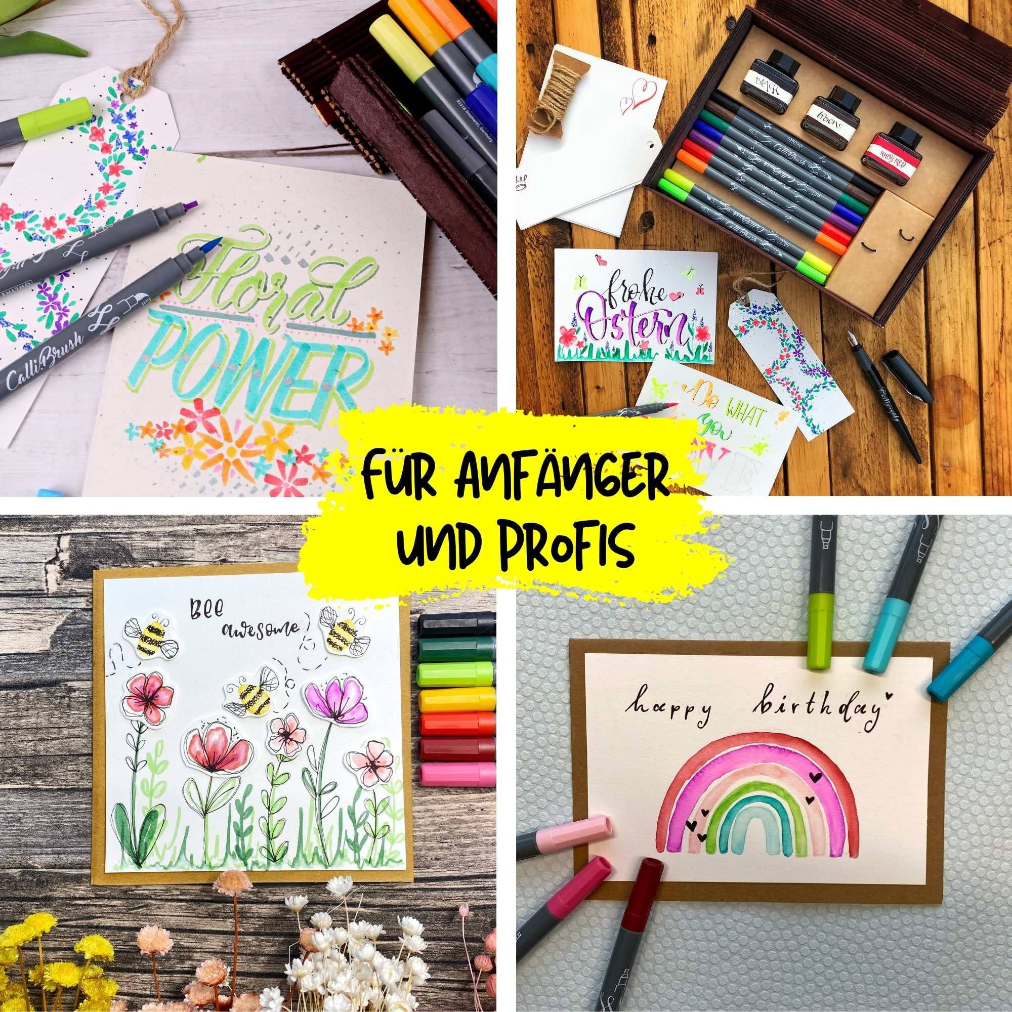 Premium Calligraphy Set for Beginners & Professionals - 1.4mm Fountain Pen, 10 Dual-Tip Brush Pens, 3 Ink Bottles, Converter & Greeting Cards - Perfect for Hand Lettering, Wedding Invitations, DIY Cards & Artistic Writing (Black, 81159)