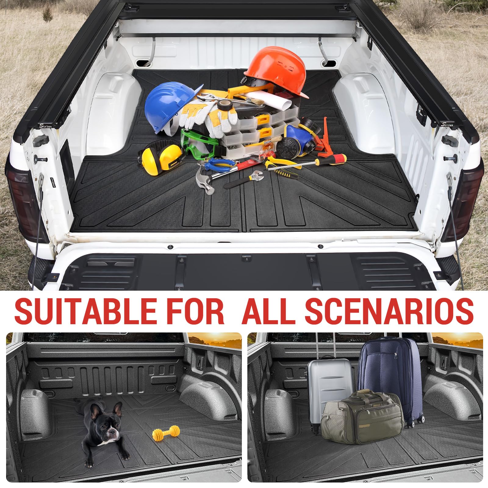 Heavy Duty Truck Bed Mat for 2015-2024 Ford F150 5.5ft Bed | All-Weather Anti-Slip Bed Liner Protector | F-150 Accessories 2023 2024 | Perfect for Hauling, Camping & Outdoor Adventures