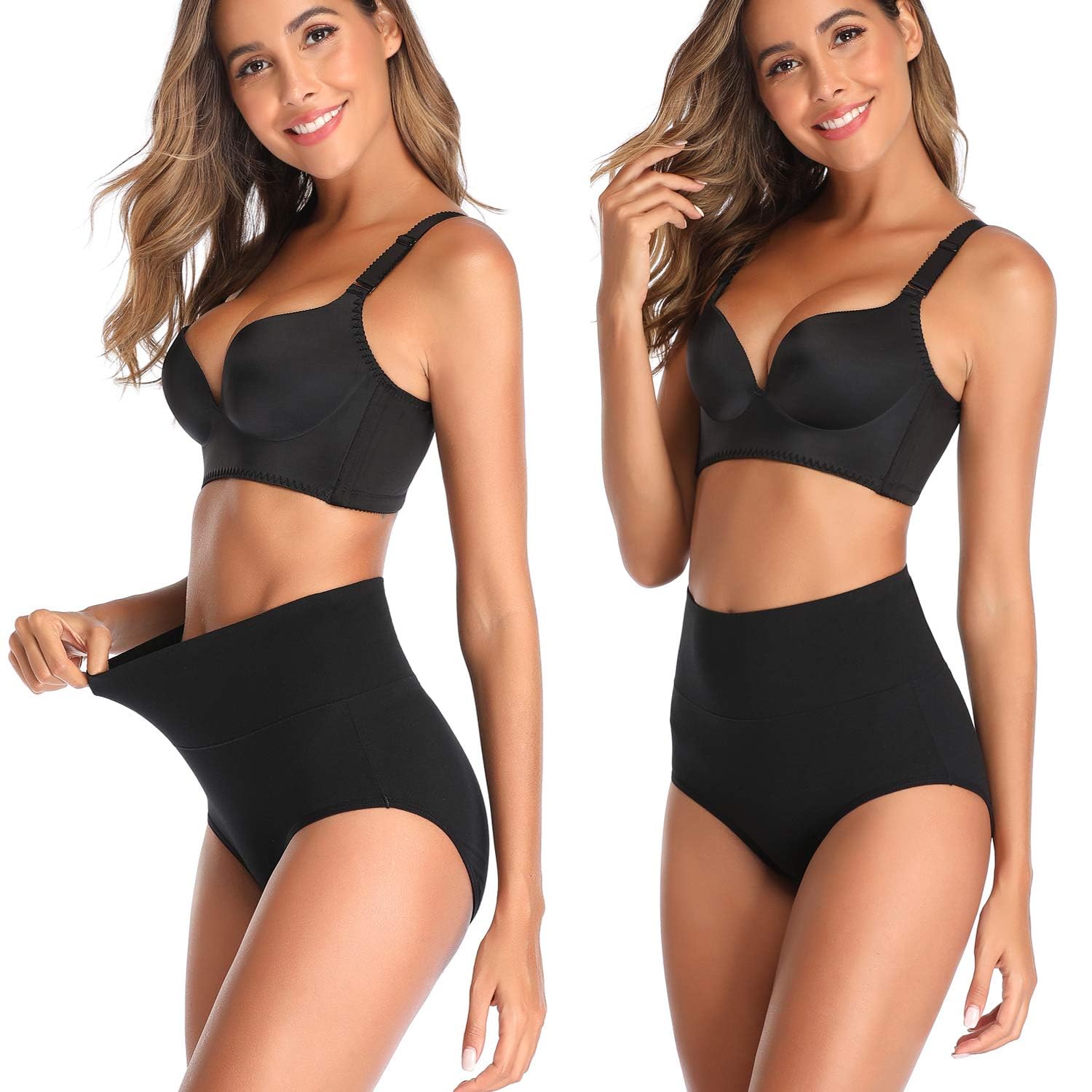 Women's High Waist Cotton Underwear - Soft Stretch Briefs Comfy Ladies Panties Multipack (3/5/7 Pack) - Perfect for Daily Wear, Yoga & Sleeping