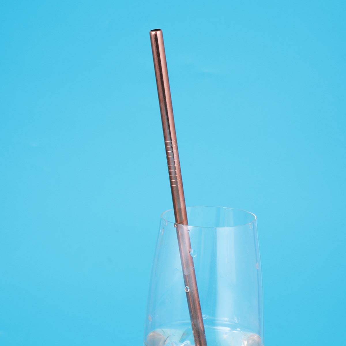 DOITOOL Reusable Stainless Steel Drinking Straws - 4 Pack Straight Metal Straws for Smoothies, Iced Coffee & Cocktails - Eco-Friendly Travel & Home Use