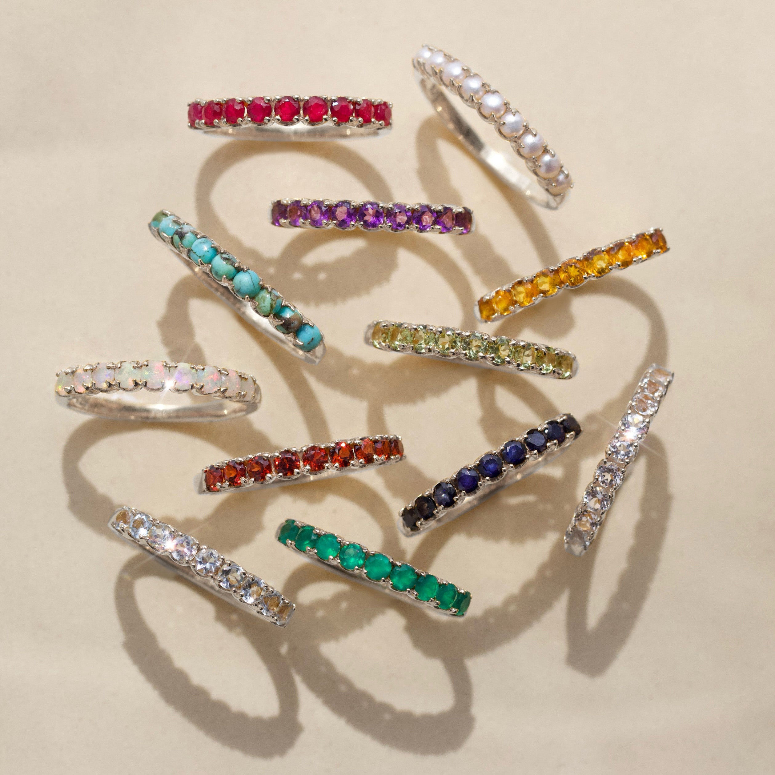 Personalized Birthstone Ring - Custom Name & Date Engraving - Perfect for Anniversaries, Birthdays & Gifts