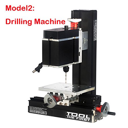 8-in-1 Mini Metal Wood Lathe with Wire Saw, Mill, Drill & Sander - 12000 RPM Handheld Power Tool (12V DC/5A/60W) for DIY Woodworking, Metal Crafting & Small Home Projects