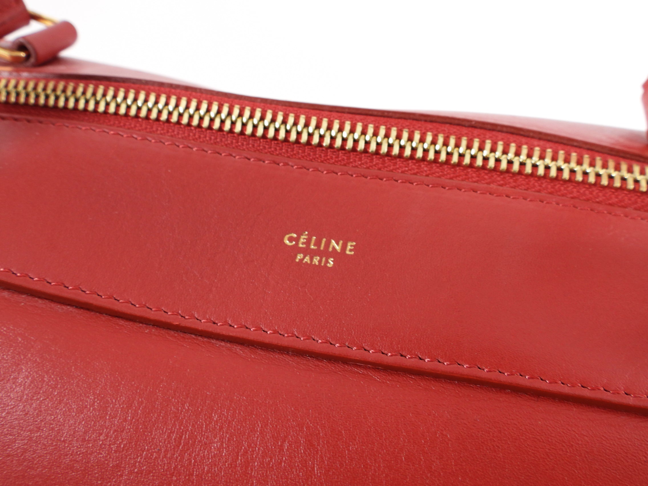 Celine Small Ring Bag in Smooth Red Leather - Perfect for Everyday Use, Date Nights & Special Occasions