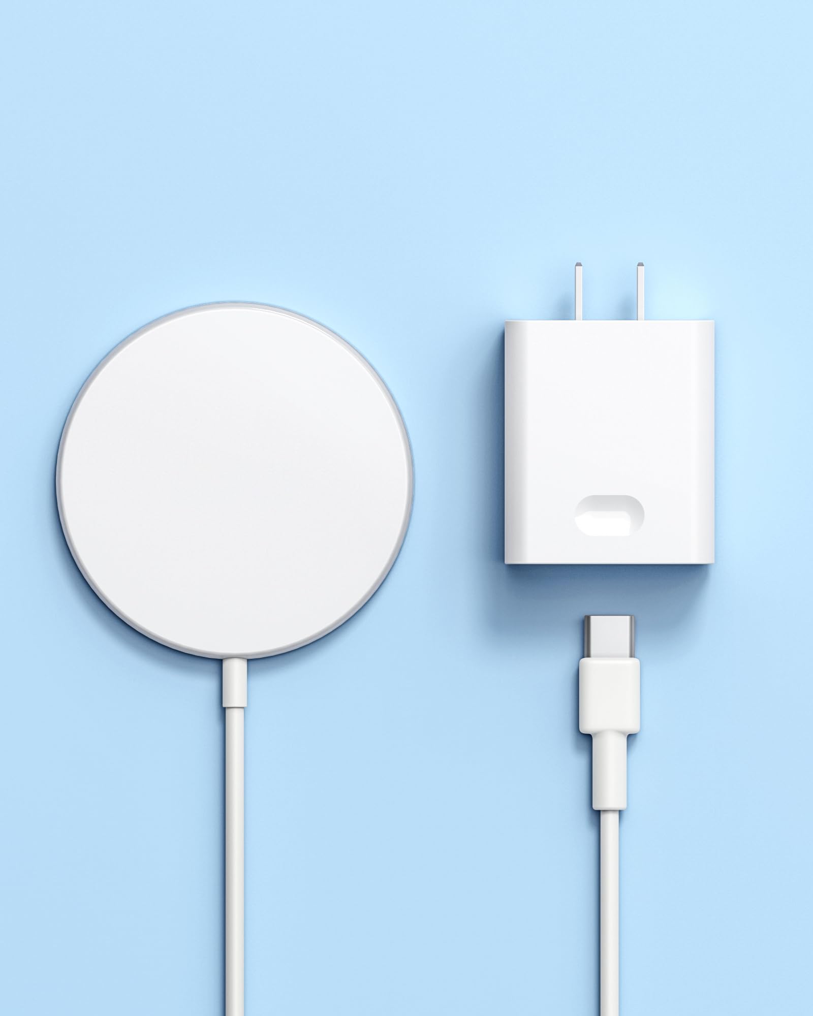 20W Magnetic Wireless Charger 2 Pack - Fast PD USB-C Charging for iPhone 16/15 Series & AirPods 3 | Magsafe Compatible Wireless Charger for iPhone 16 Pro Max/15 Pro Max | Perfect for Home, Office & Travel Use
