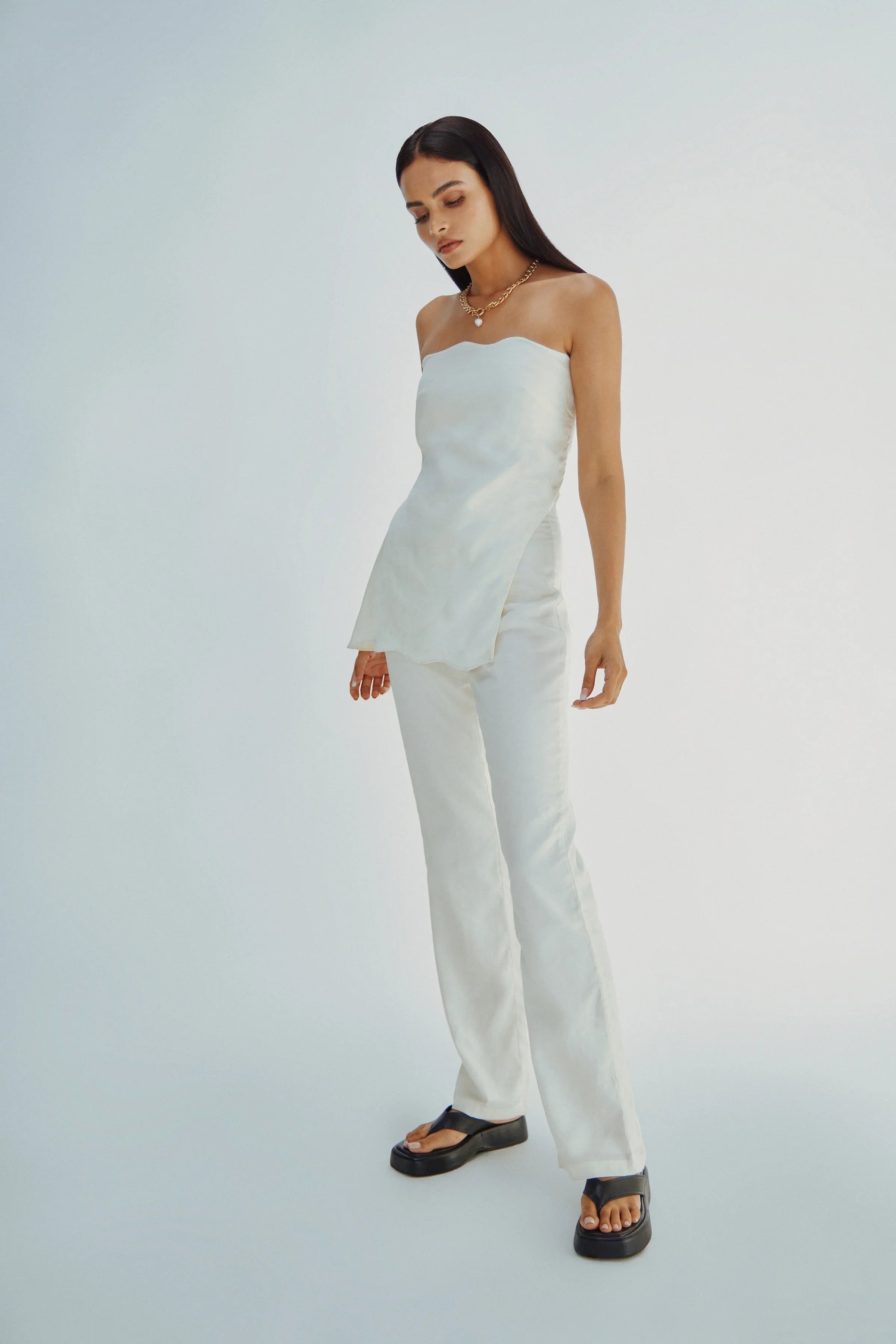 Bianca Women's High-Waisted Wide Leg Pants - Comfortable & Stylish for Work, Office, and Casual Wear