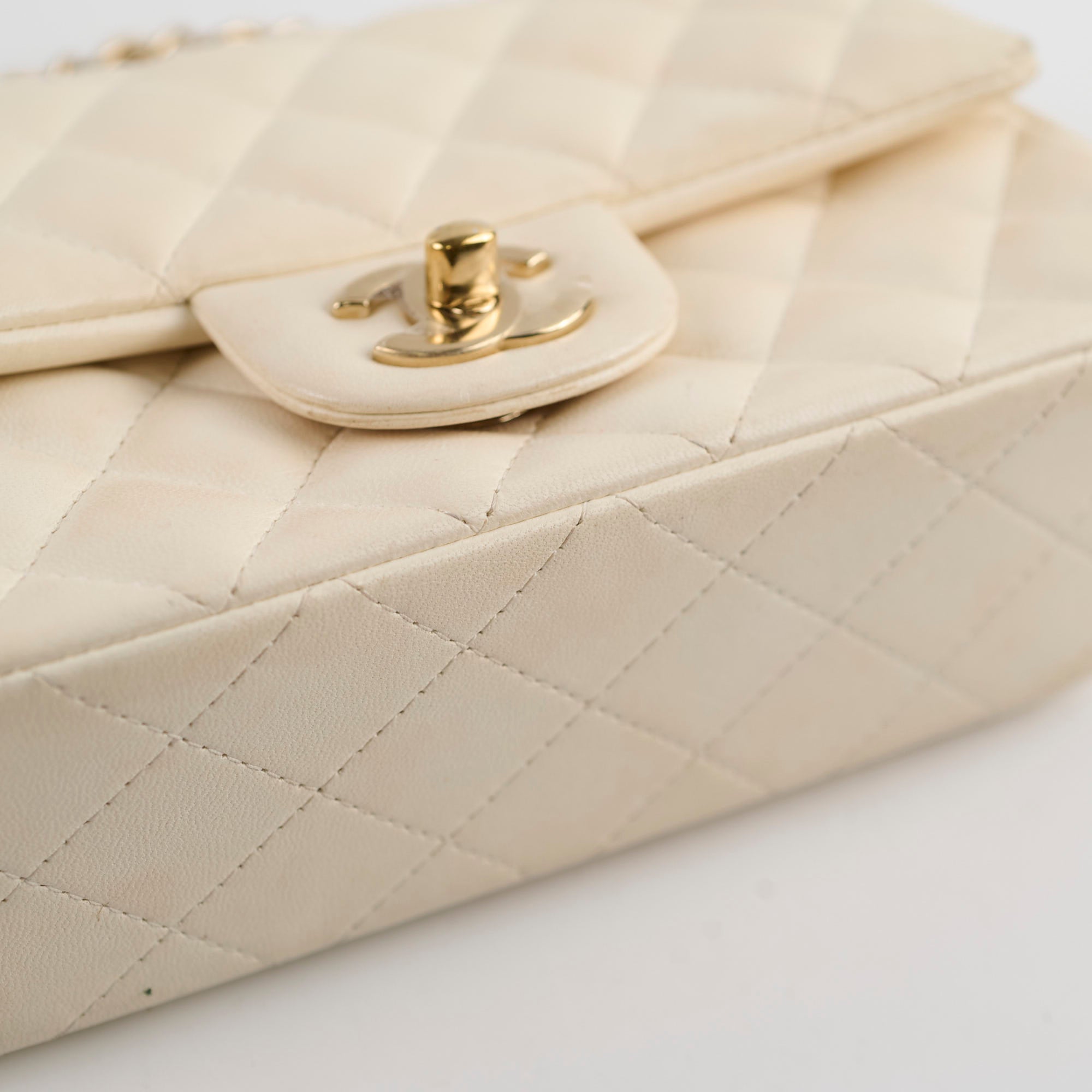 Chanel Mini Rectangular Cream Lambskin Crossbody Bag with Microchip - Luxury Designer Handbag for Women, Perfect for Parties, Dating & Everyday Use