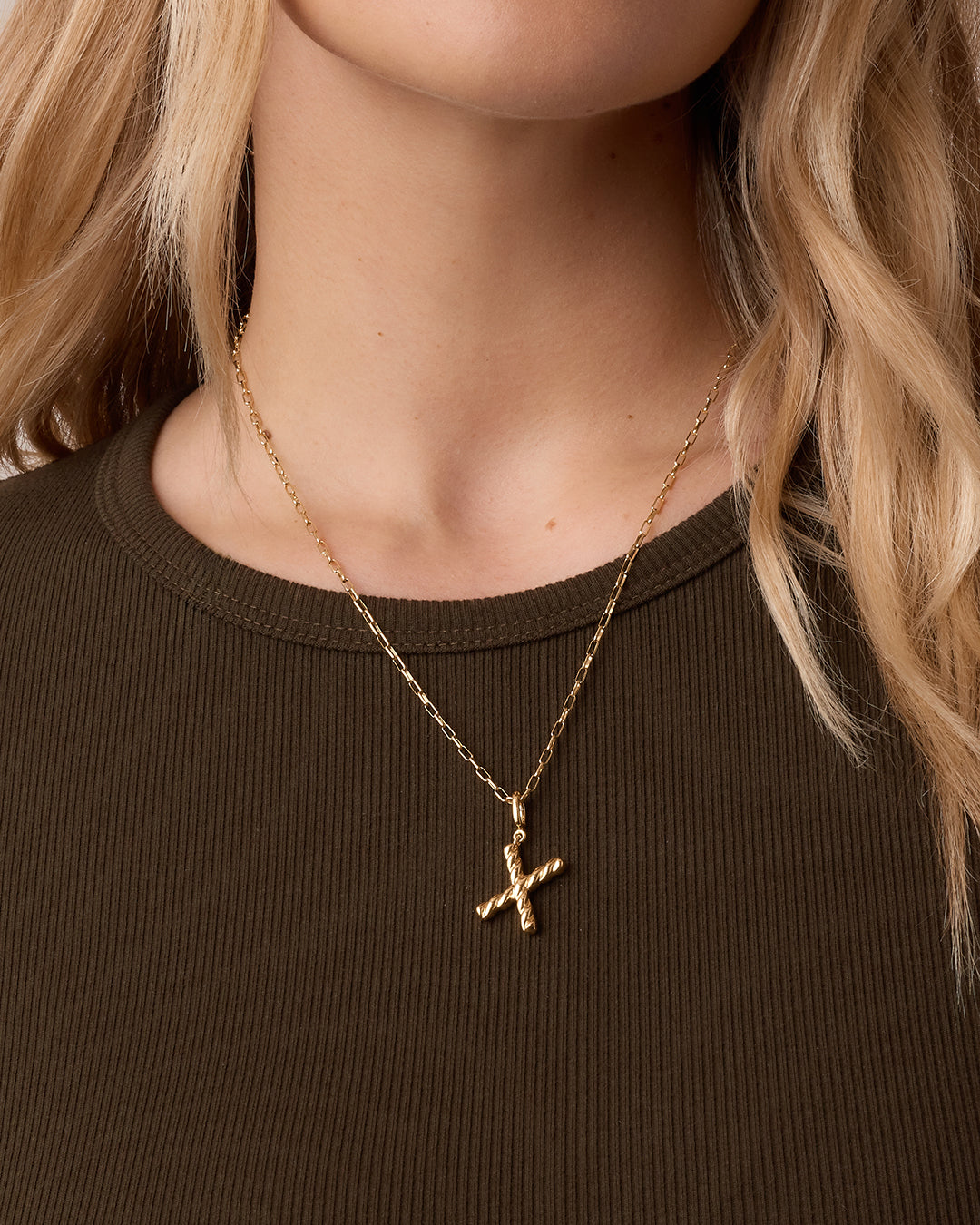 Alphabet Statement Charm Necklace for Women - Crew Letter Pendant Jewelry - Perfect for Layering, Gifts & Everyday Wear