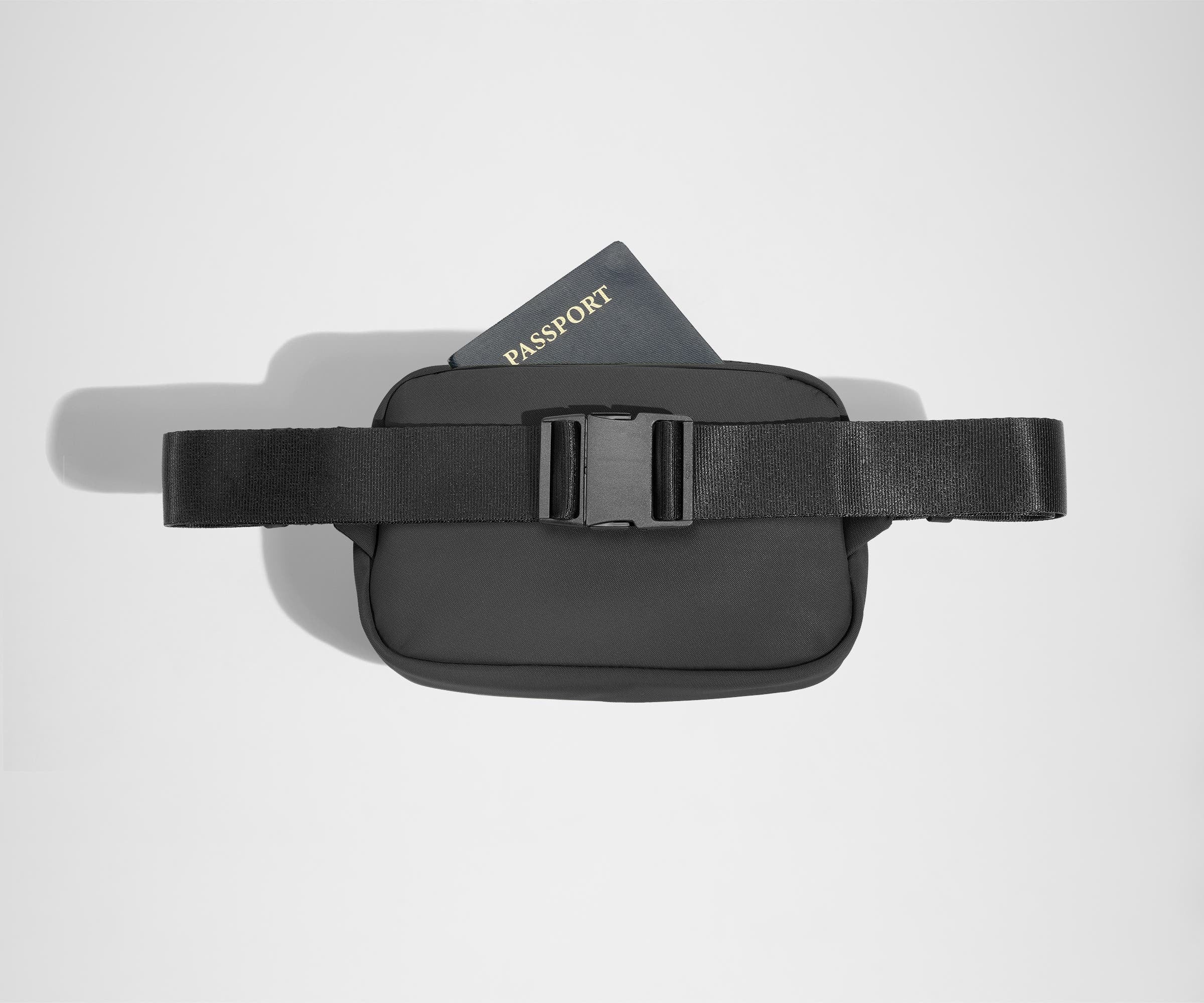 Jet Black Small Everywhere Sling Bag - Lightweight Crossbody Bag for Travel, Hiking & Everyday Use