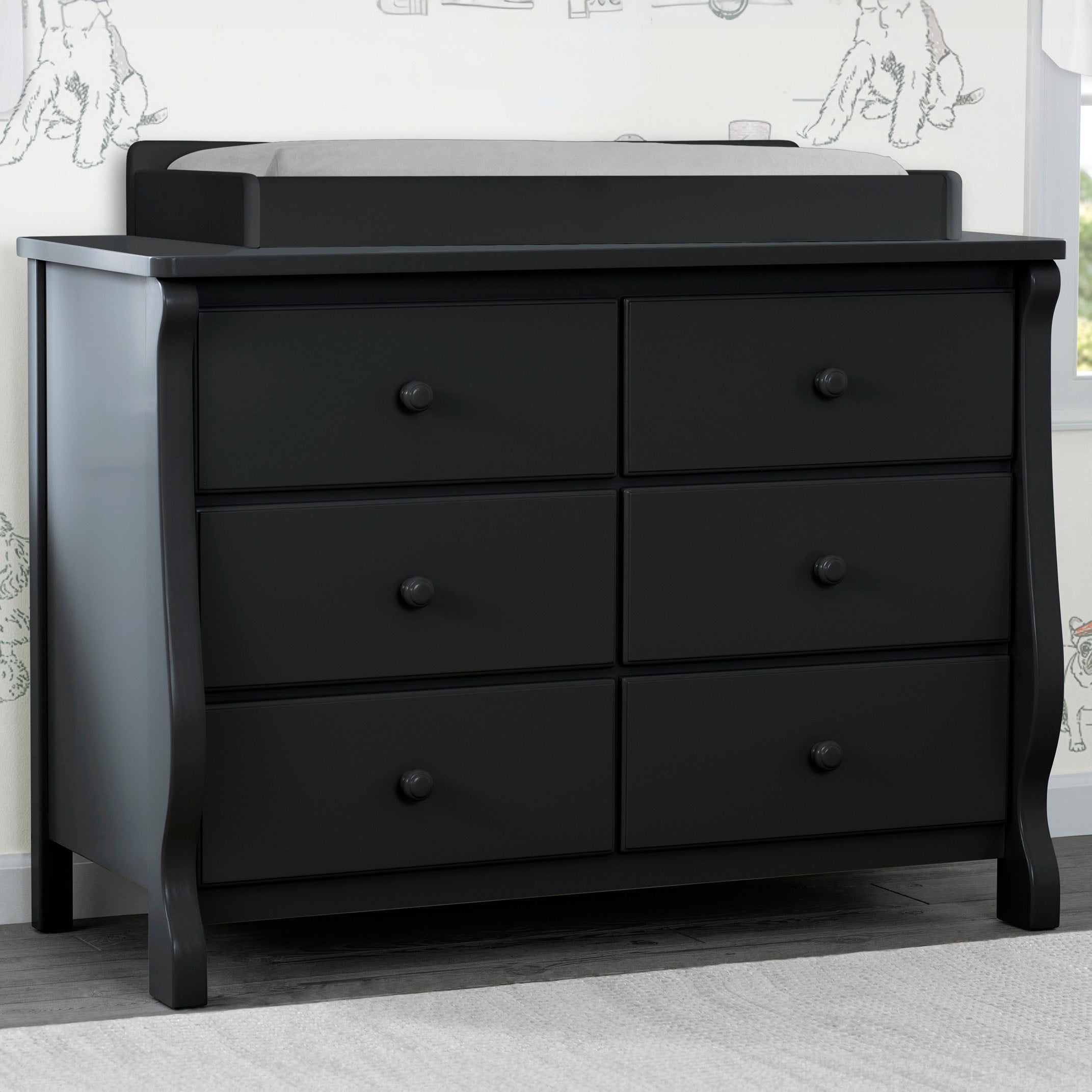 Canton / Eclipse 6-Drawer Dresser with Interlocking Drawers - Sturdy Bedroom Storage Furniture for Organizing Clothes & Accessories - Perfect for Master Bedroom, Guest Room, or Dormitory