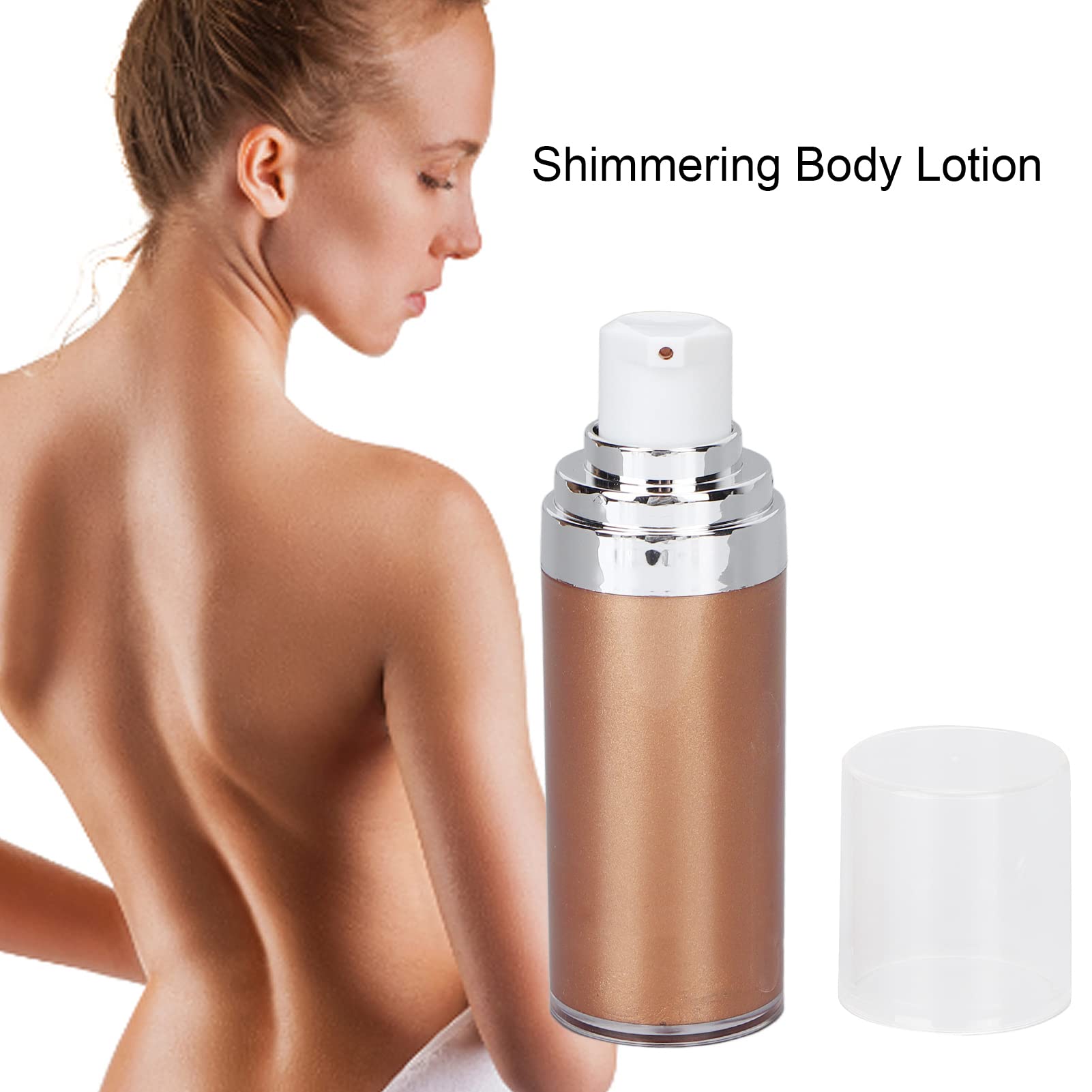 Glitter Body Makeup Liquid Cream - Moisturizing Shiny Face & Skin Highlighter Lotion - Rose Gold Cosmetic for Face & Body (#2) | Perfect for Parties, Festivals, and Special Occasions