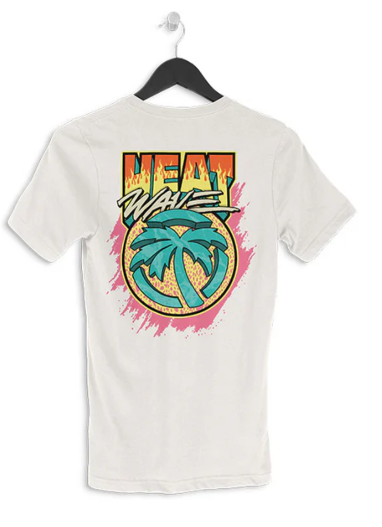 Heat Wave Intense Graphic T-Shirt for Men - White Cotton Tee - Perfect for Summer Outfits & Casual Wear