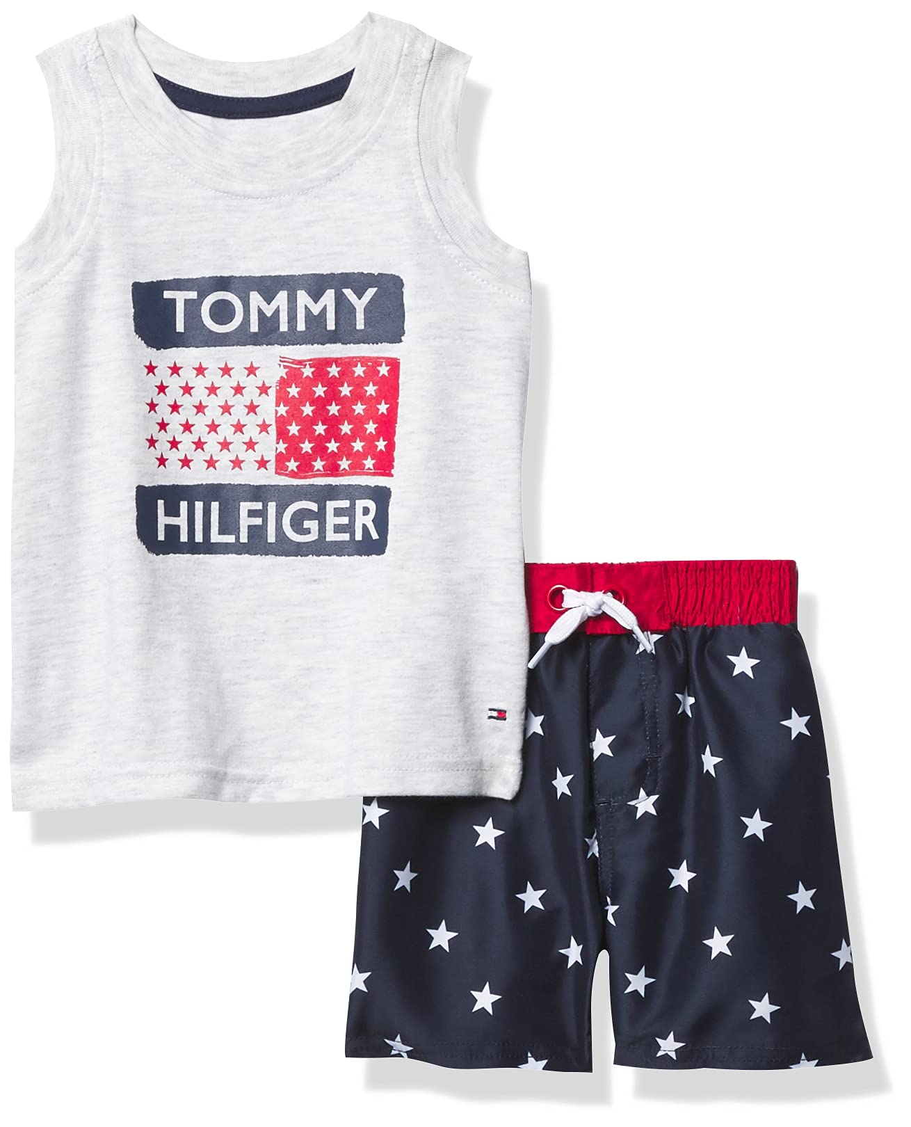 Tommy Hilfiger Boys' 2-Piece Tank Top & Shorts Set - Summer Outfit for Playdates, Beach & Casual Wear