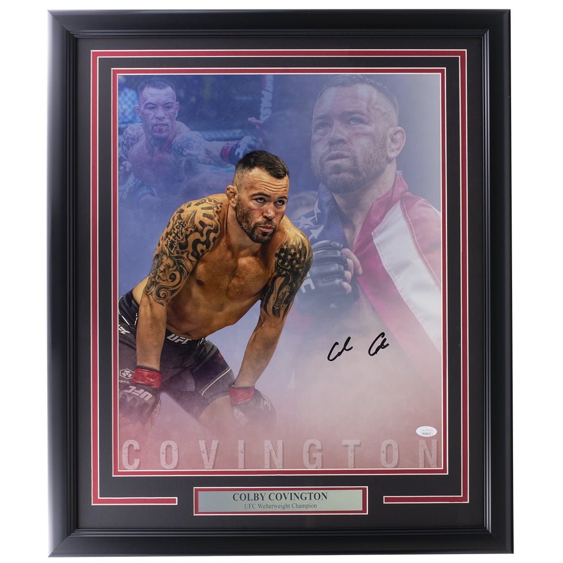 Authentic Colby Covington Signed UFC 16x20 Framed Photo with JSA COA - Perfect for MMA Fans, Man Cave Decor & Sports Memorabilia Collectors