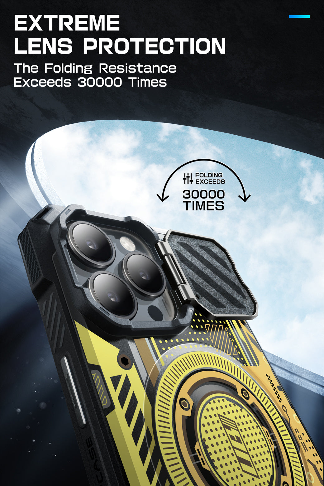 iPhone 15 Pro Max 6.7 Inch Unicorn Beetle MAG XT MagSafe Case - Yellow Circuit | Shockproof & Magnetic Protection | Perfect for Outdoor Adventures & Daily Use