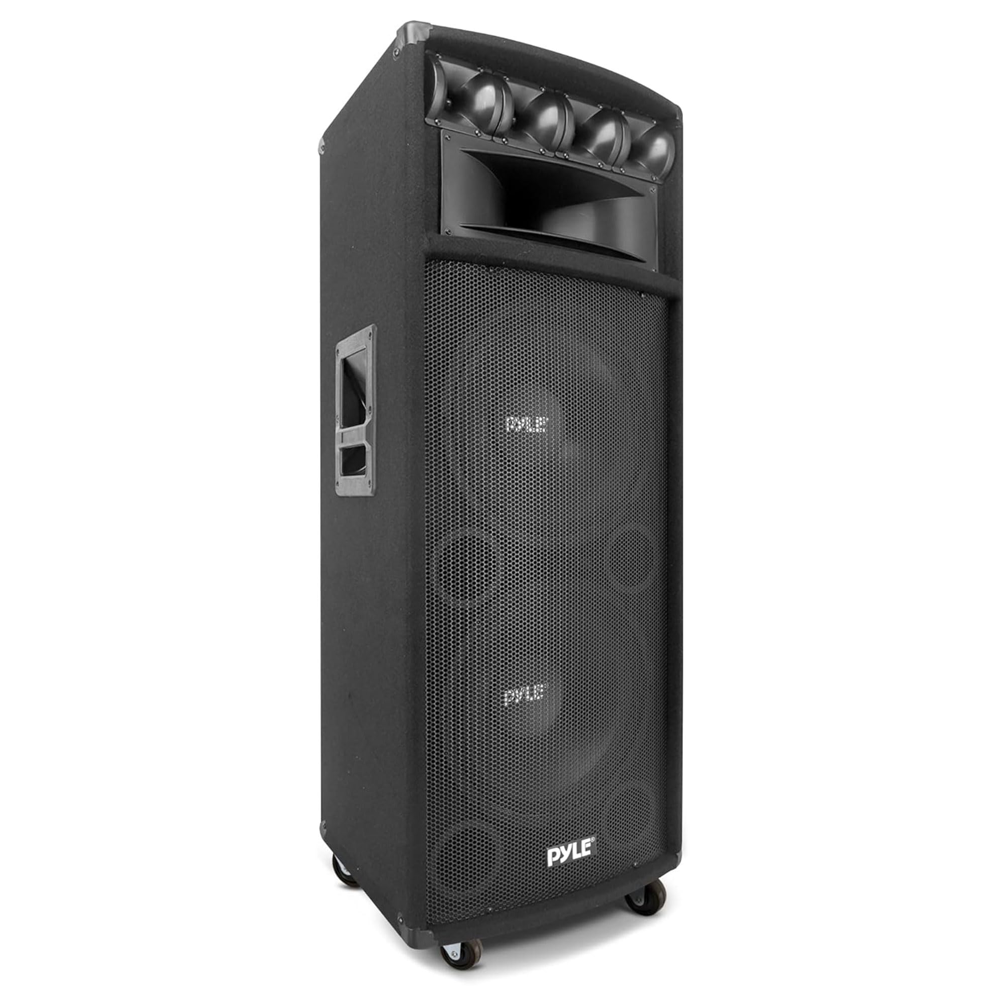 Pyle Portable PA Speaker System - 1600W High Power Outdoor Stereo Speakers with Dual 12