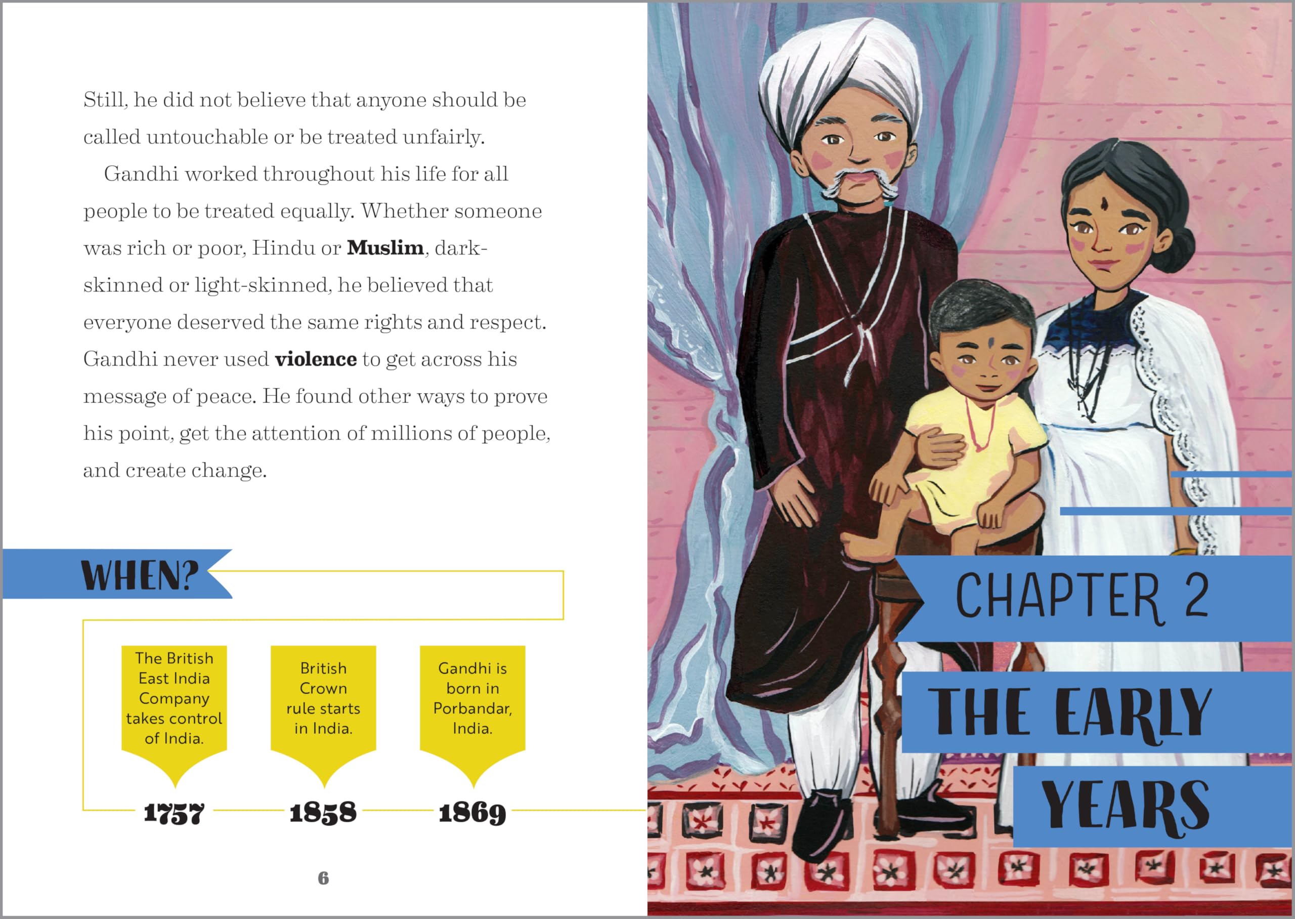 The Story of Gandhi: Inspiring Biography Book for Kids & Young Readers - Perfect for Classroom Learning & History Enthusiasts