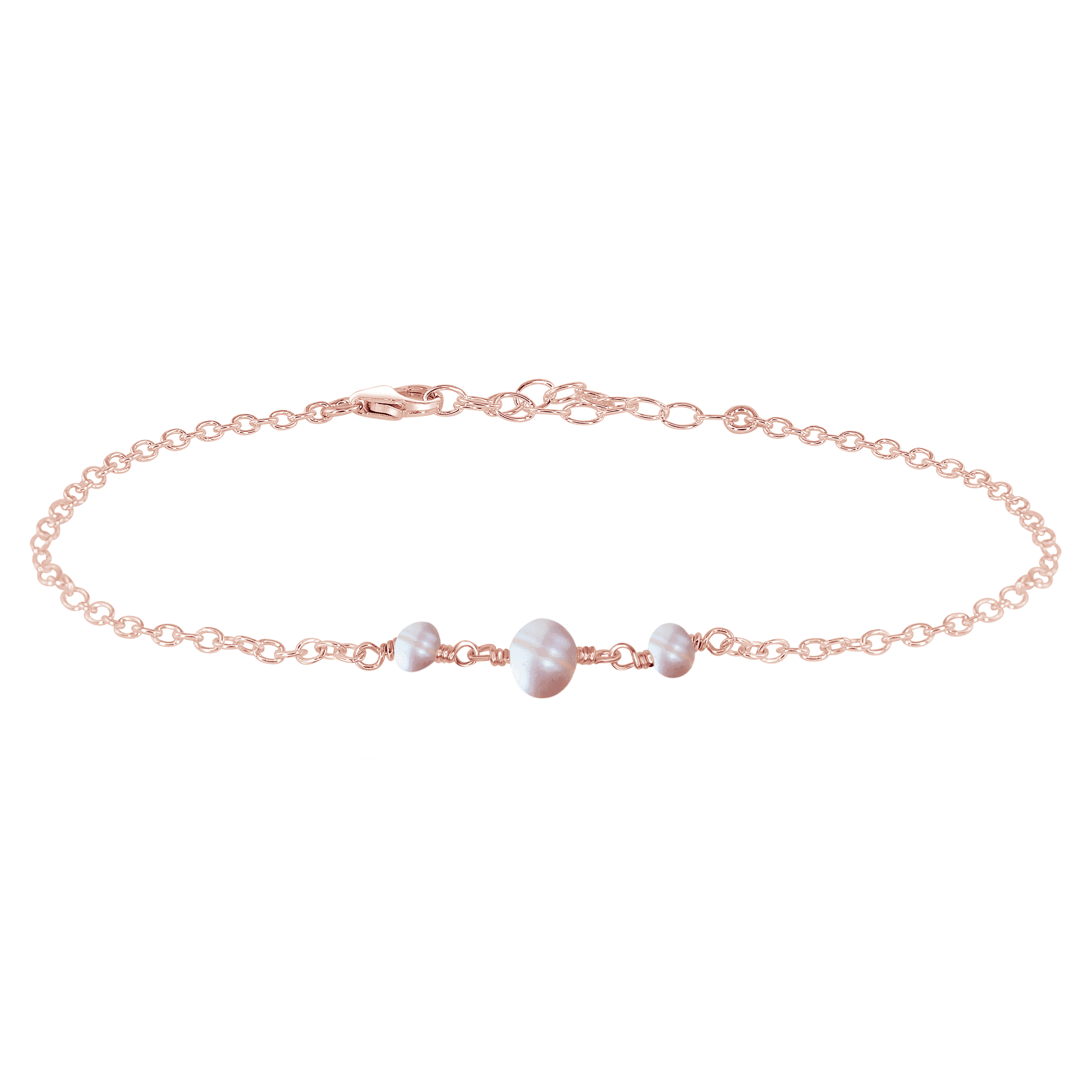 Elegant White Freshwater Pearl Beaded Chain Anklet for Women - Perfect for Beach Weddings, Summer Outfits & Boho Style Accessories