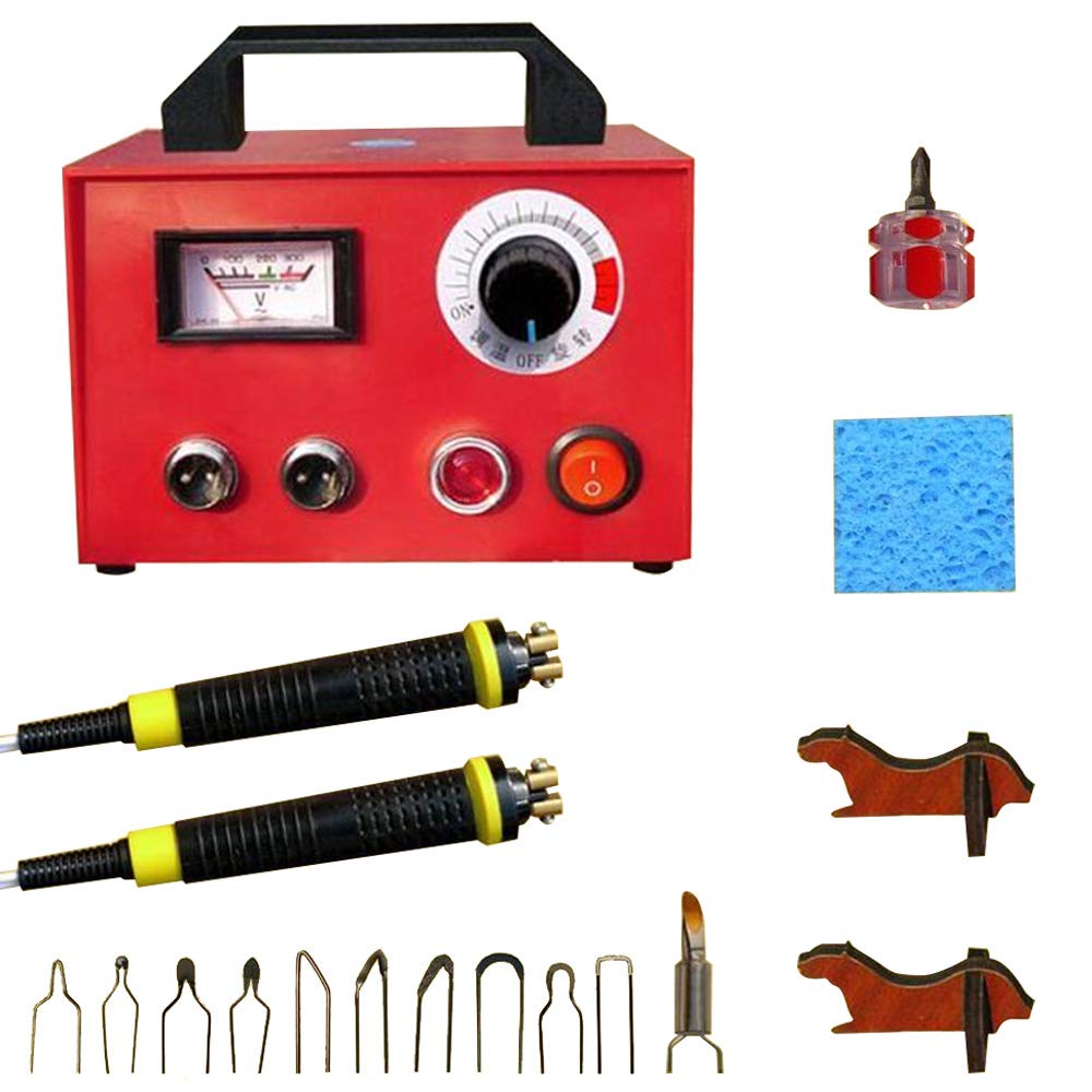110V 100W Wood Burning Tool Kit - Professional Pyrography Machine with 2 Pens for Wood, Leather & Gourds - Perfect for DIY Crafts, Home Decor & Personalized Gifts