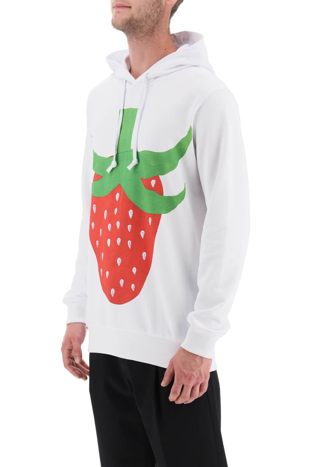 Comme des Garcons Shirt Strawberry Print Hoodie - Stylish Unisex Pullover for Streetwear & Casual Outfits