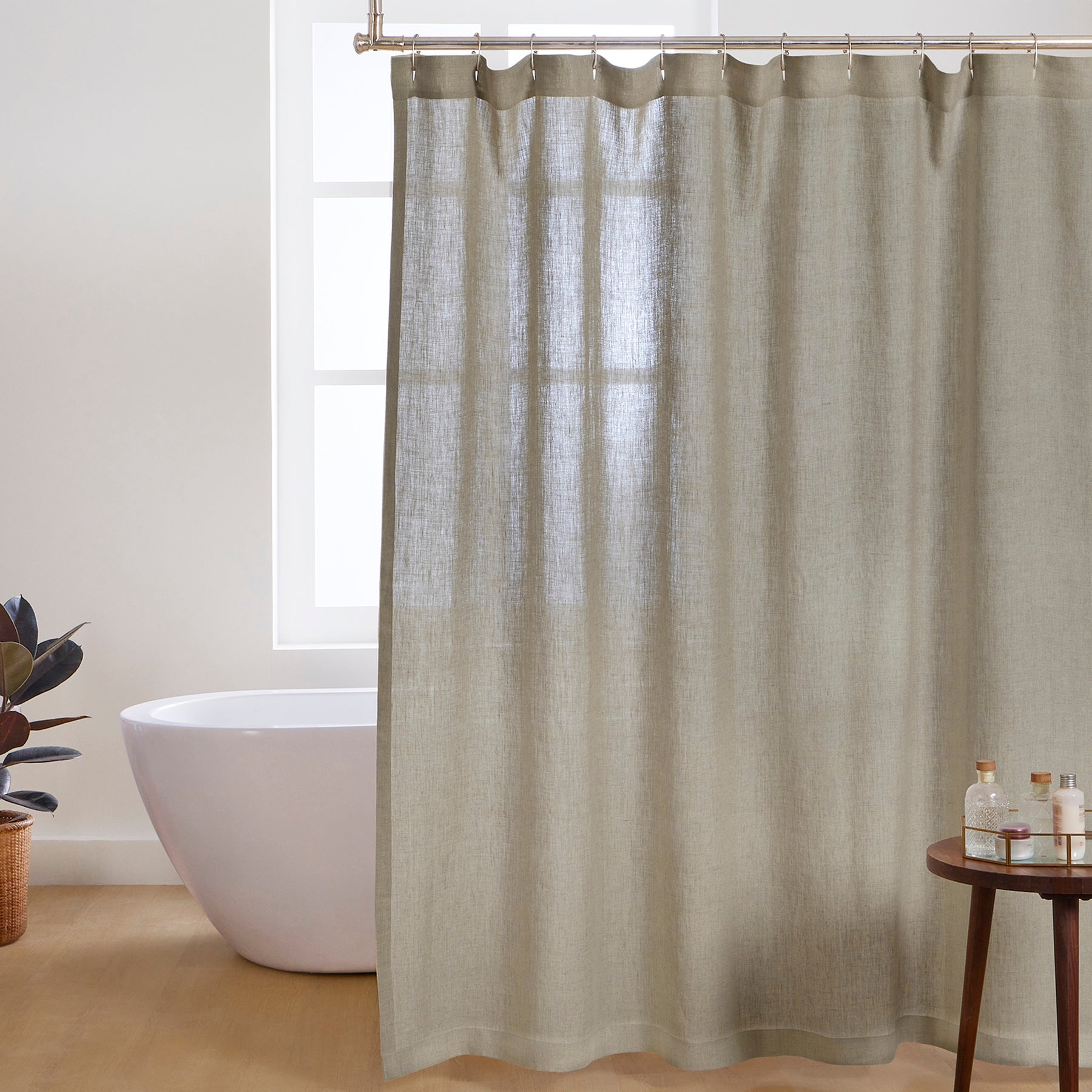 Premium Linen Shower Curtain - Breathable & Quick-Dry Bathroom Decor for Modern Homes | Perfect for Spa-Like Bathroom Retreats