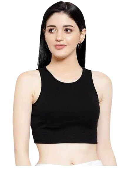 Reshma Collection Women's Butterfly Print Ribbed Tank Top - Round Neck Casual Summer Tops in White | Perfect for Beach Outfits, Yoga Wear & Everyday Fashion