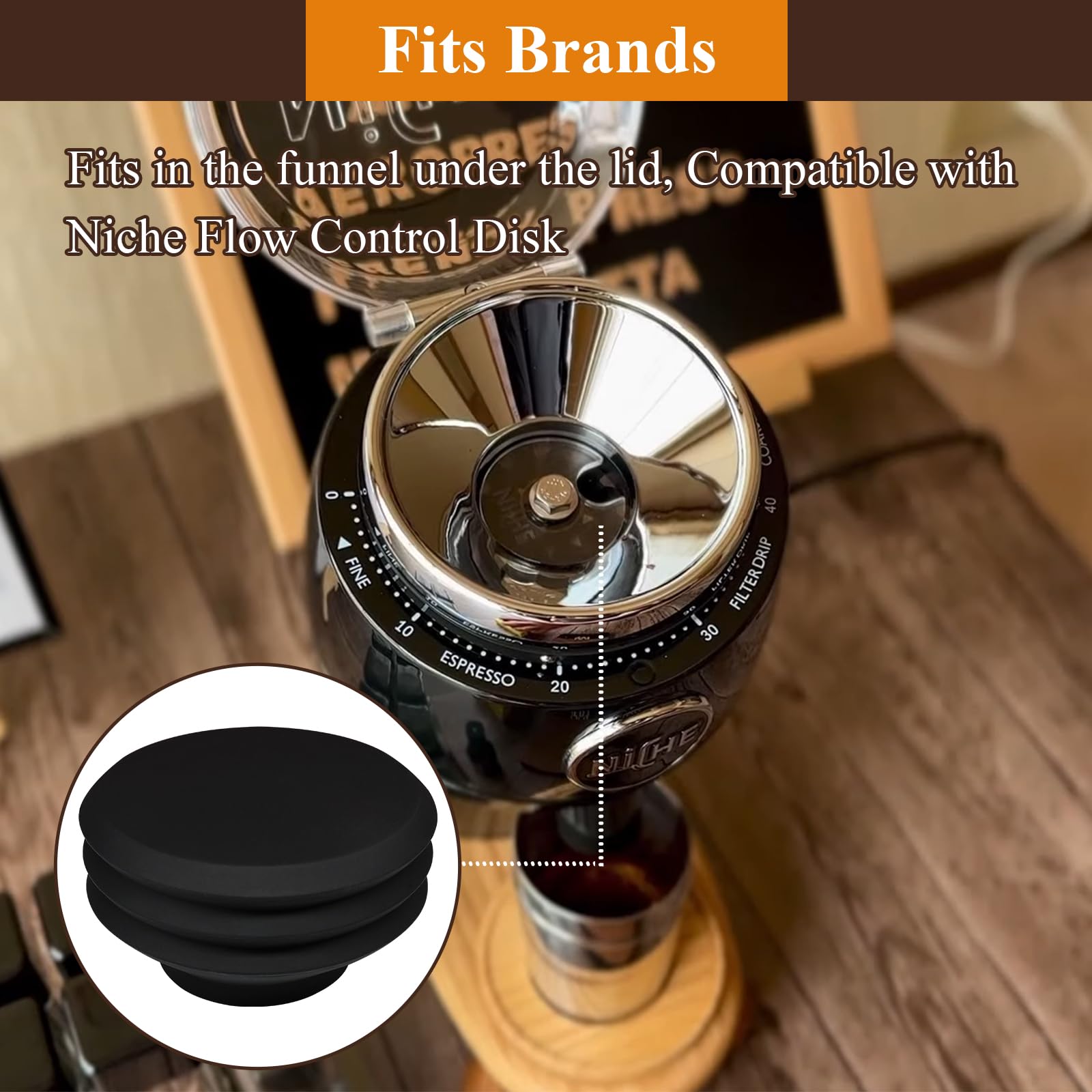 Premium Silicone Retention Bellow for Niche Zero & Duo Coffee Grinders - 7.00 x 3.94cm (2.76 x 1.55in) - Black - Perfect for Coffee Grounds Retention & Mess-Free Grinding - Ideal for Home Baristas & Coffee Enthusiasts